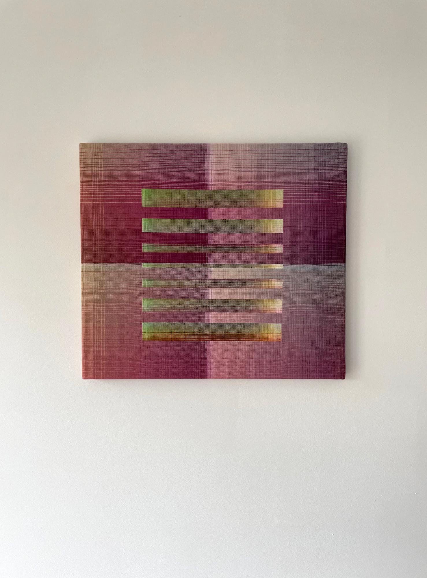 2023 III – 11 by Christiane Maurer - Textile art, hypnotic, vivid, pink tones For Sale 5