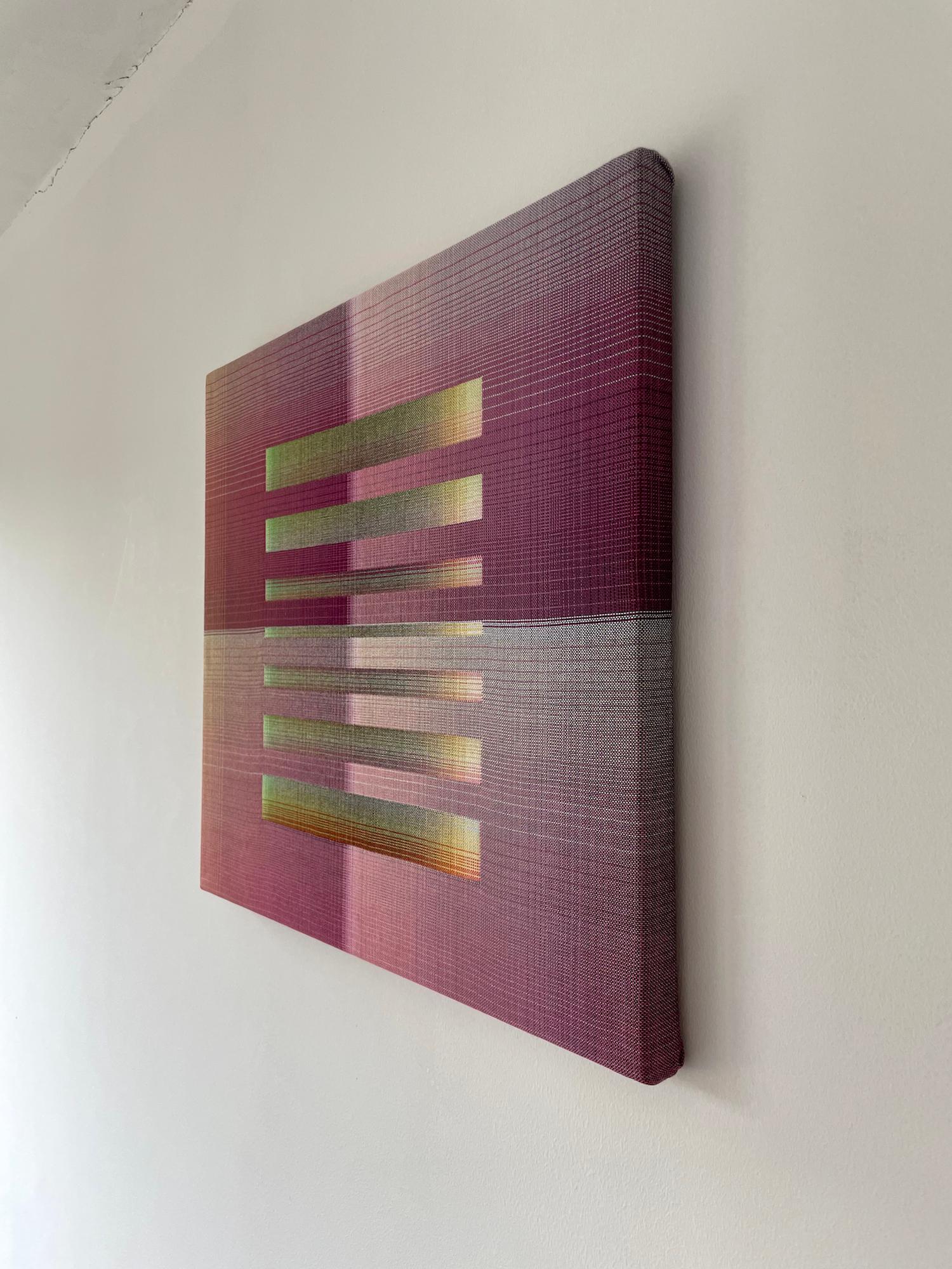 2023 III – 11 by Christiane Maurer - Textile art, hypnotic, vivid, pink tones For Sale 6