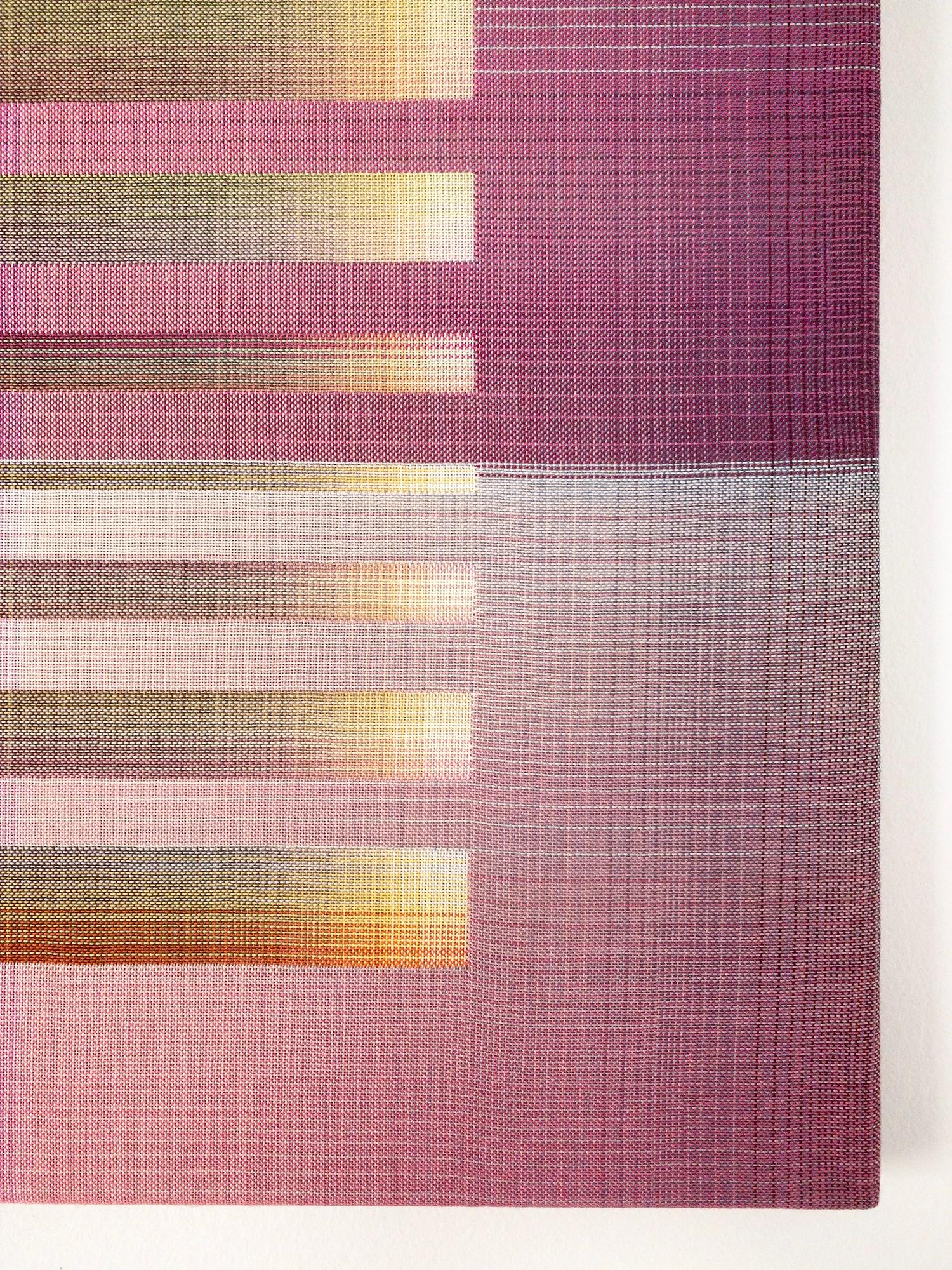2023 III – 11 by Christiane Maurer - Textile art, hypnotic, vivid, pink tones For Sale 8