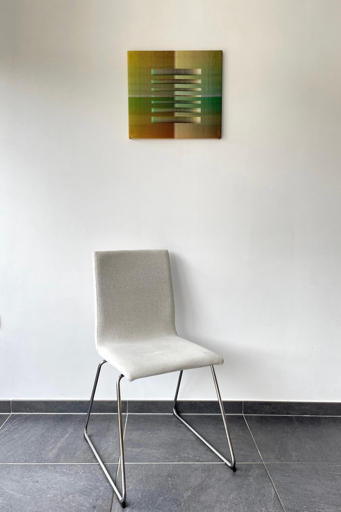 2023 III - 4 de Christiane Maurer - Arte textil, línea, color, vivo, tono verde 2