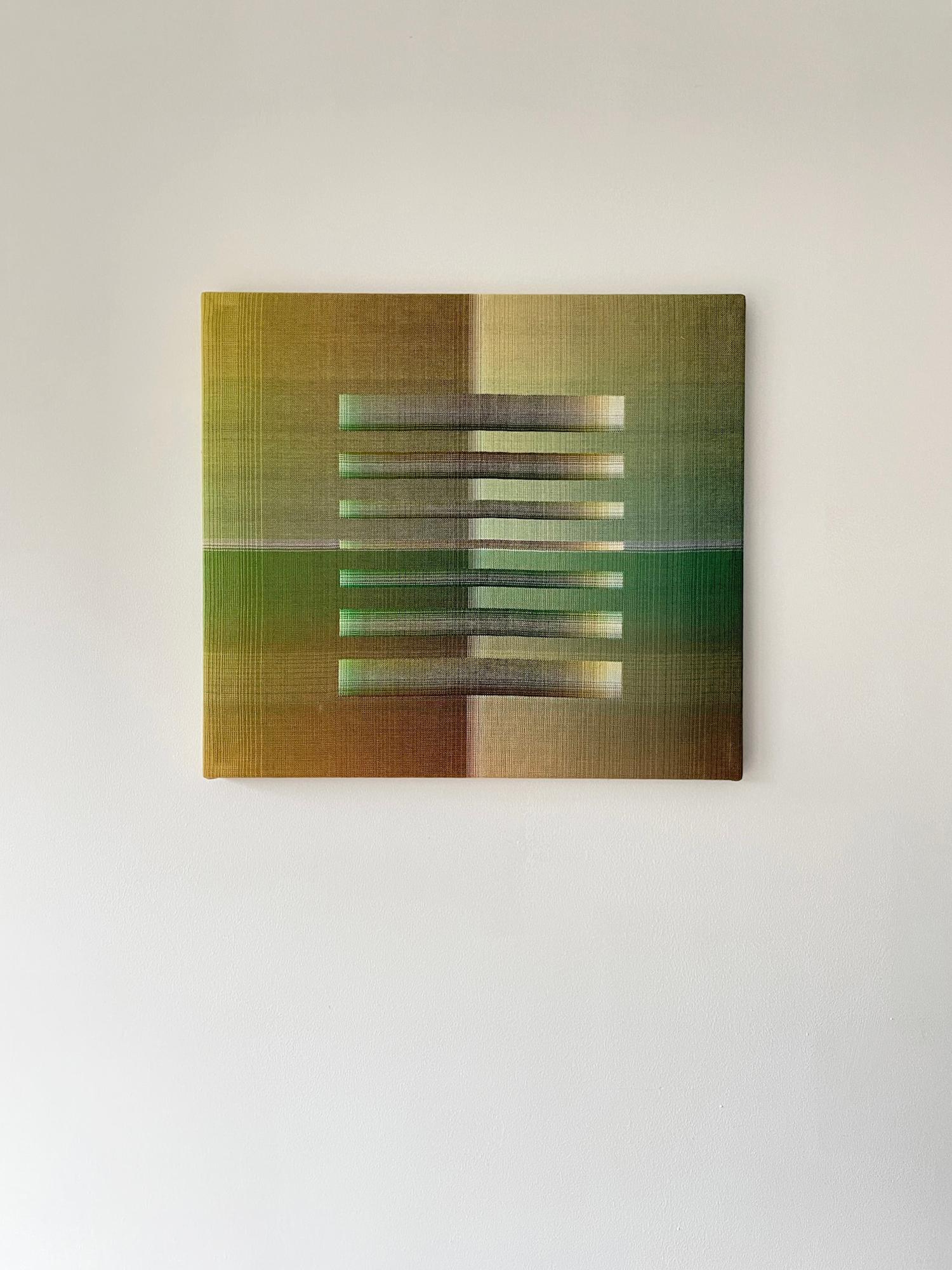 2023 III - 4 de Christiane Maurer - Arte textil, línea, color, vivo, tono verde 3