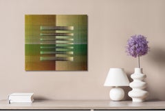 2023 III - 4 von Christiane Maurer - Textilkunst, Linie, geometrisch, Grünton