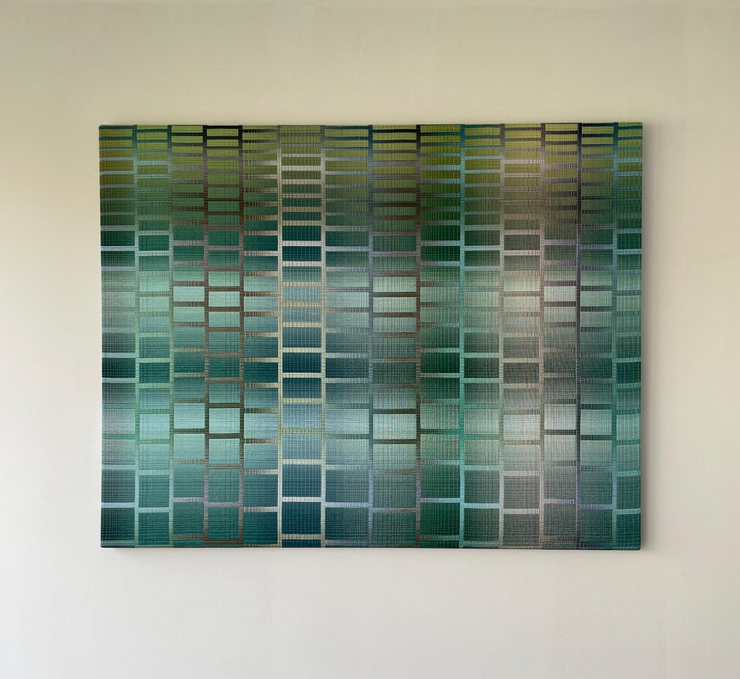 2025 I – 4 by Christiane Maurer - Textile art, geometric pattern, handwoven For Sale 4