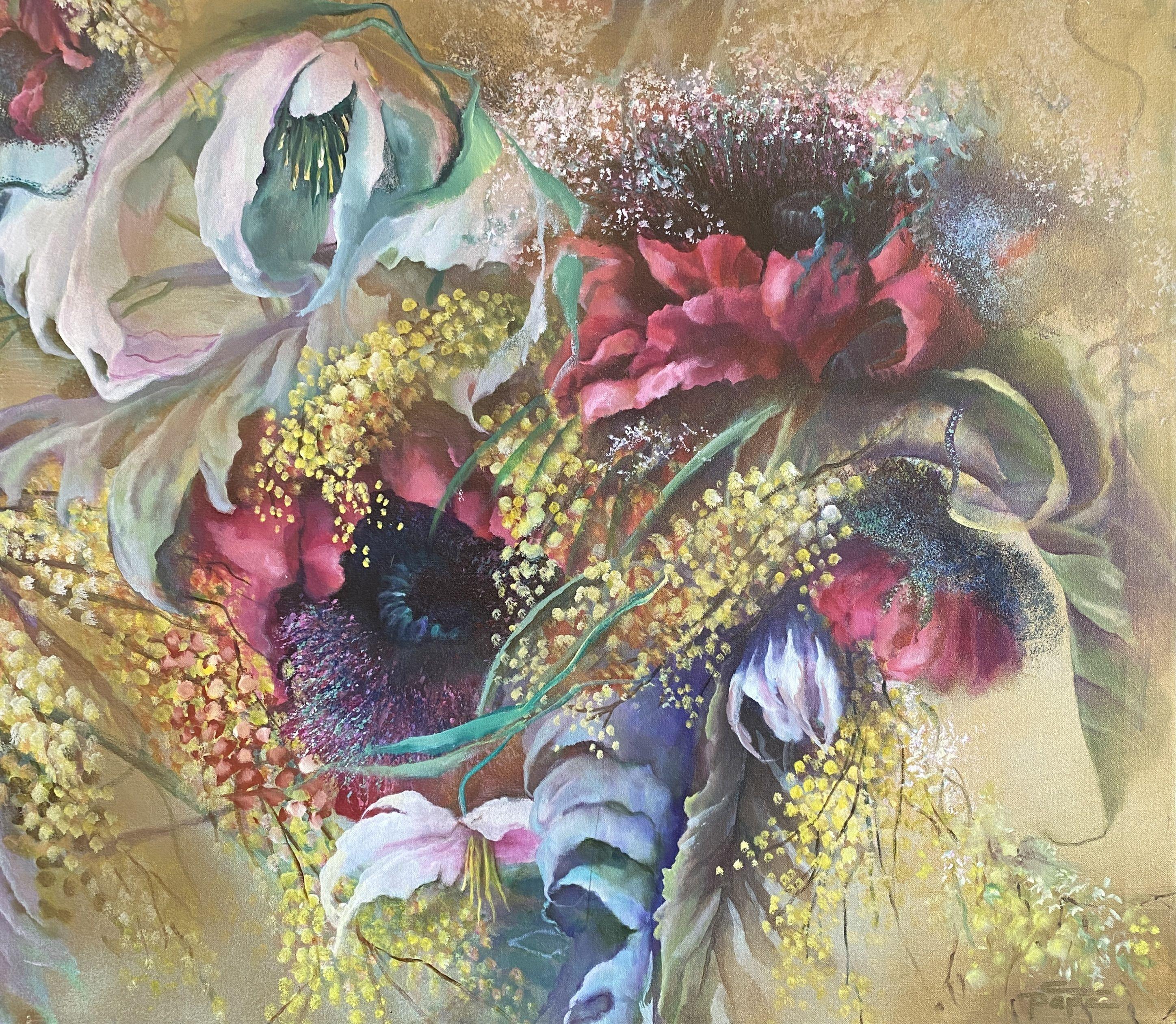 Dance de Fleurs, Gemälde, Acryl auf Leinwand