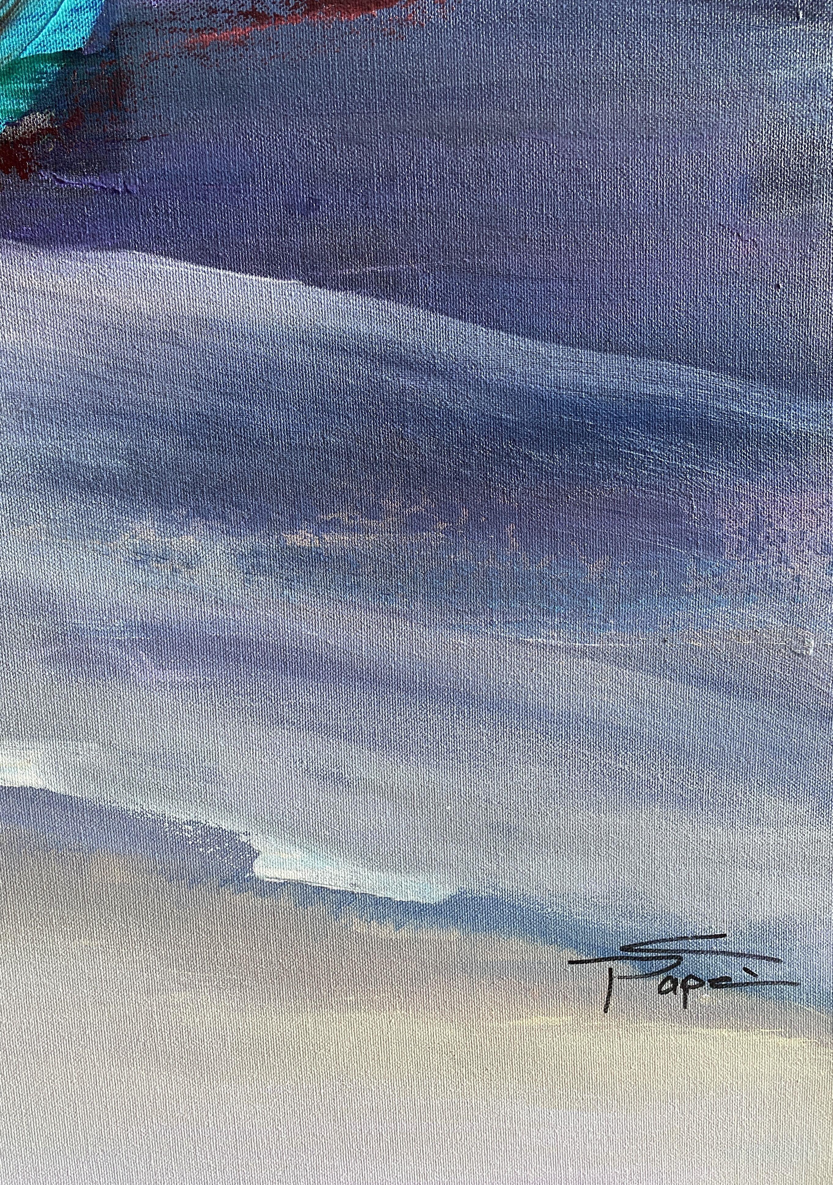 Dernier Reflet/Last Reflection, Gemälde, Acryl auf Leinwand (Grau), Abstract Painting, von Christiane PapÃ©