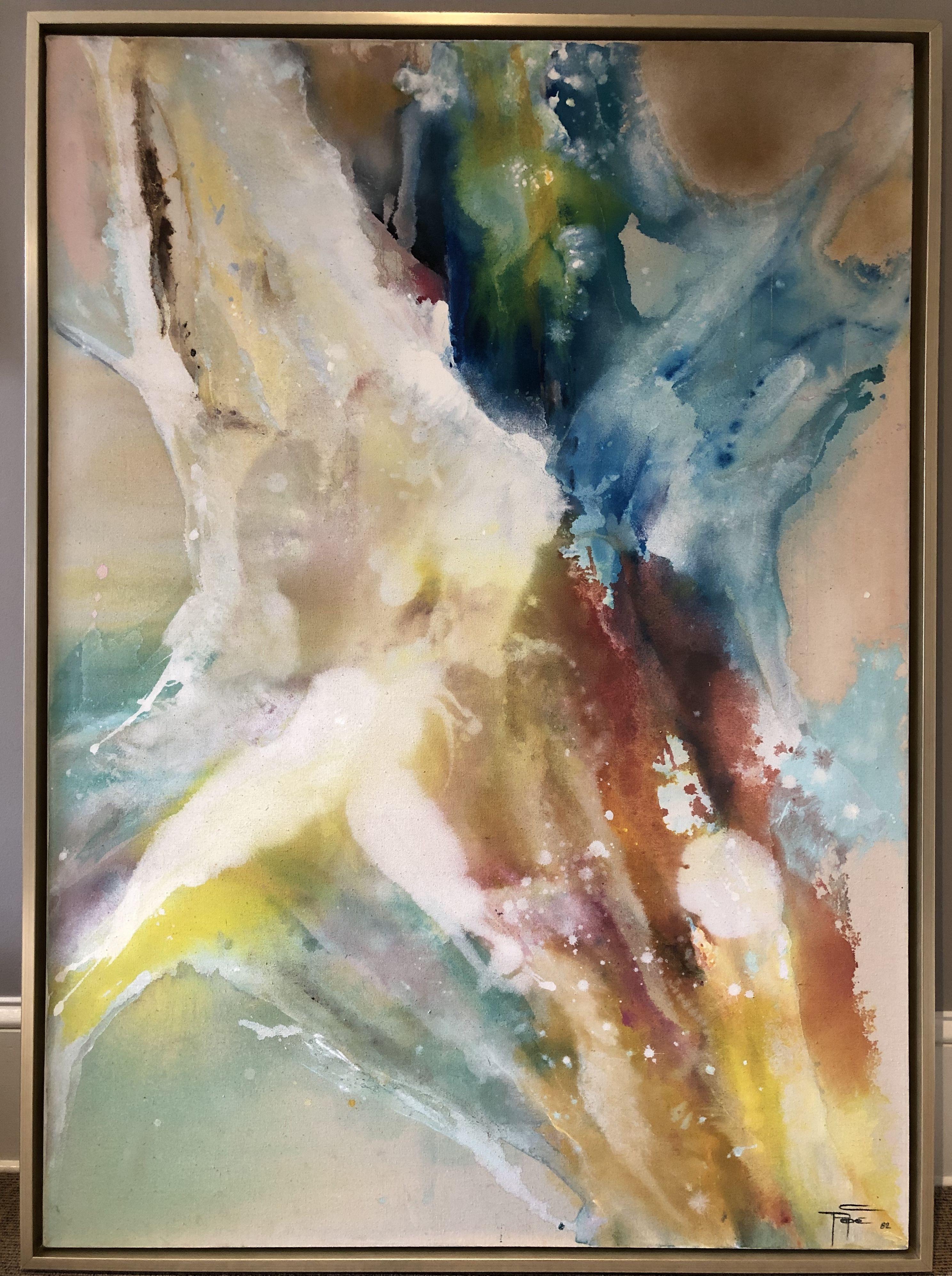 Esplosione, Pittura, Acrilico su tela - Painting Astratto di Christiane PapÃ©