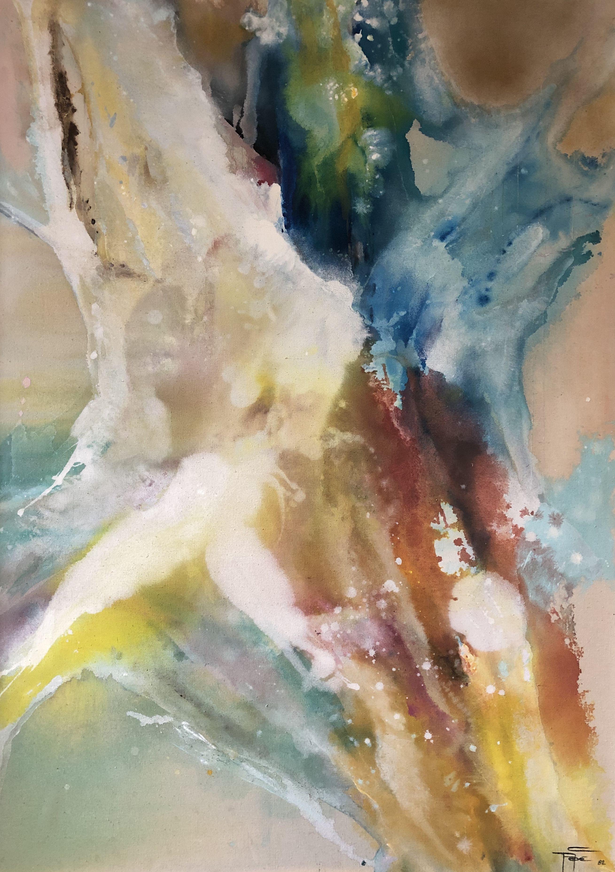 Abstract Painting di Christiane PapÃ© - Esplosione, Pittura, Acrilico su tela