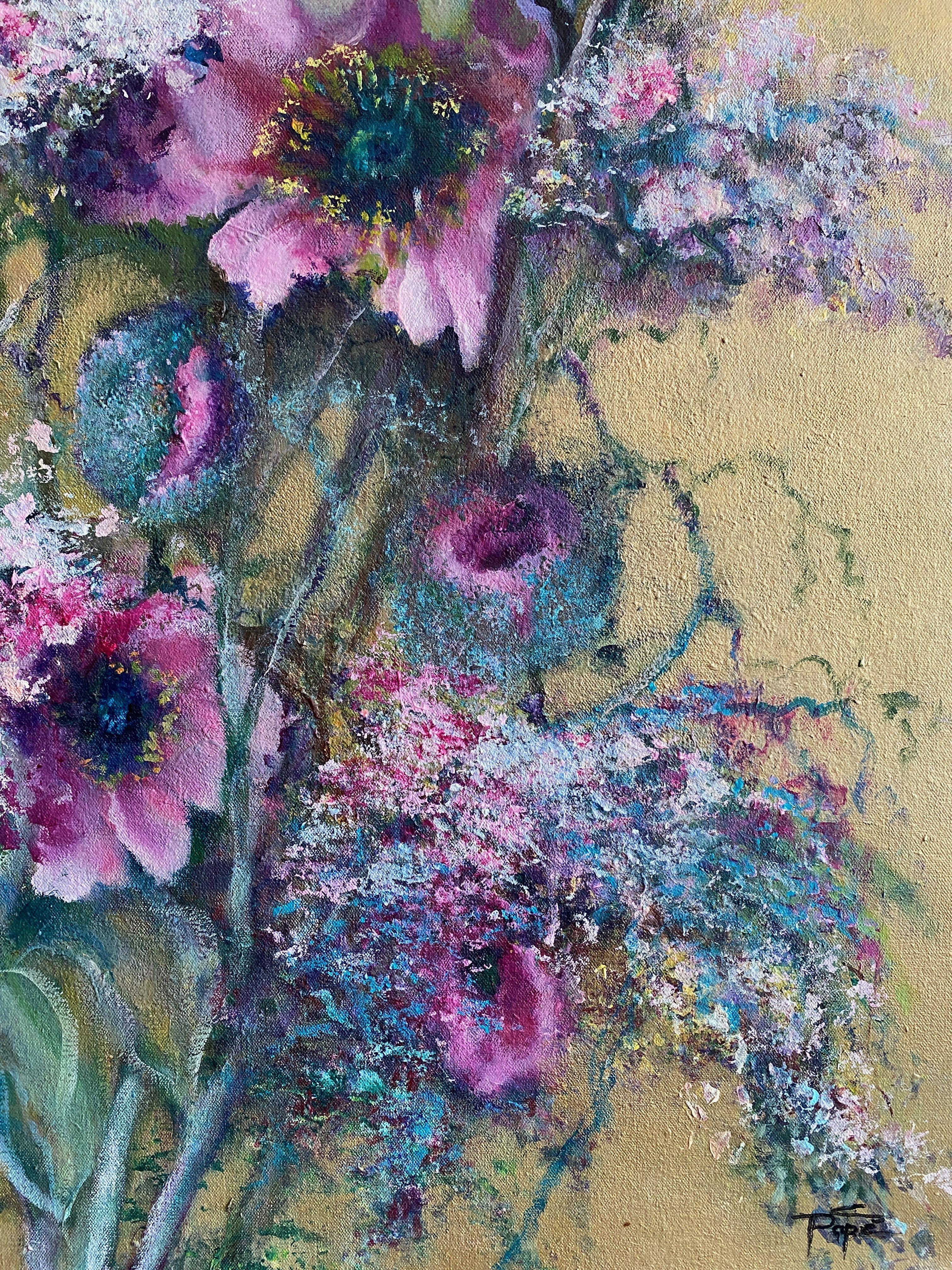 Pavots Grimpants/Klettern von Pflanzgefäßen, Gemälde, Acryl auf Leinwand (Moderne), Painting, von Christiane PapÃ©