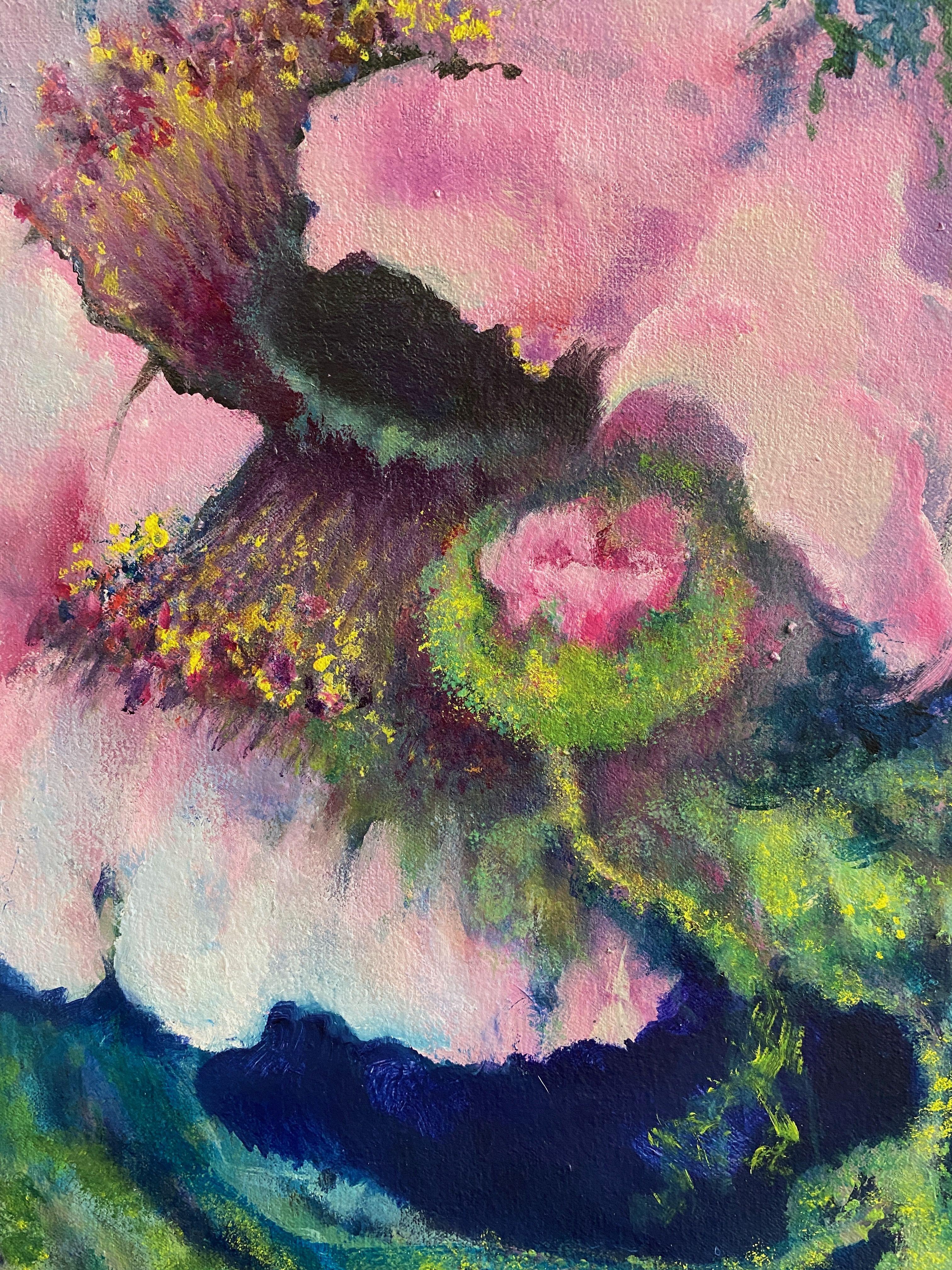 Rosa Mohnblumen, Gemälde, Acryl auf Leinwand (Moderne), Painting, von Christiane PapÃ©
