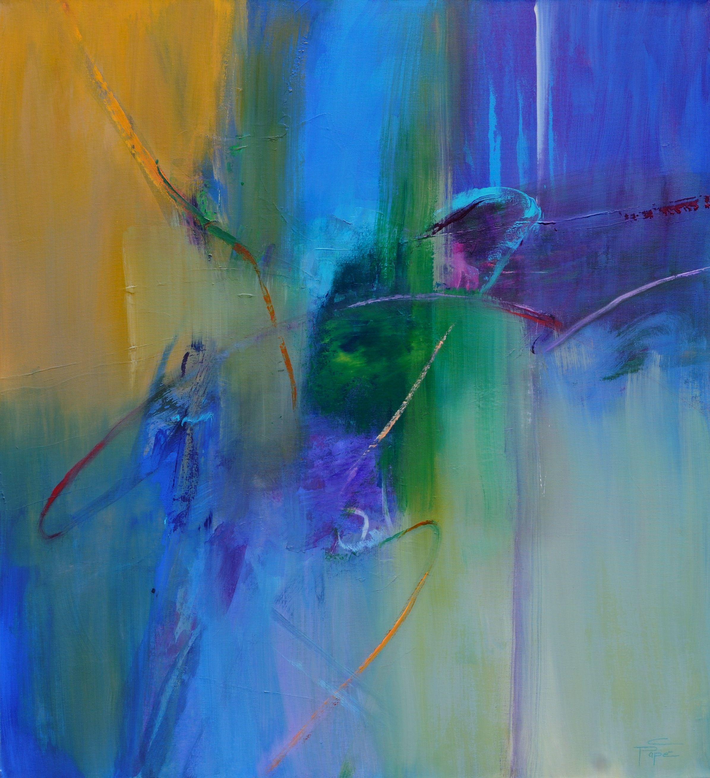 Christiane Pap├⌐ Abstract Painting - Aubade, Painting, Acrylic on Canvas
