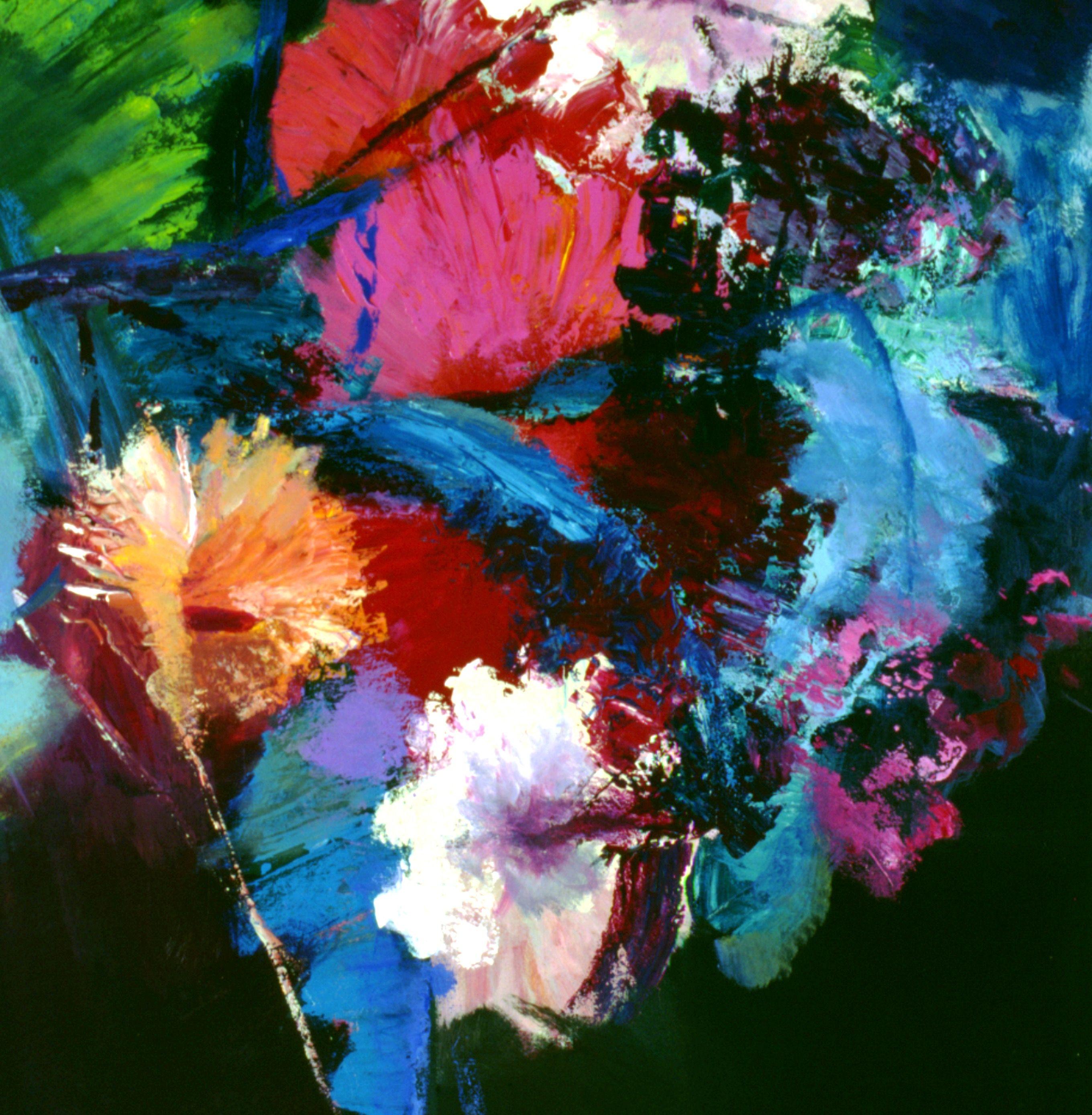 Abstract Painting Christiane Pap├⌐ - Couleurs d'Et, peinture, acrylique sur toile