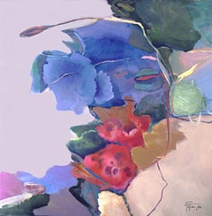 Vintage Fleurs du Desert, Painting, Acrylic on Canvas