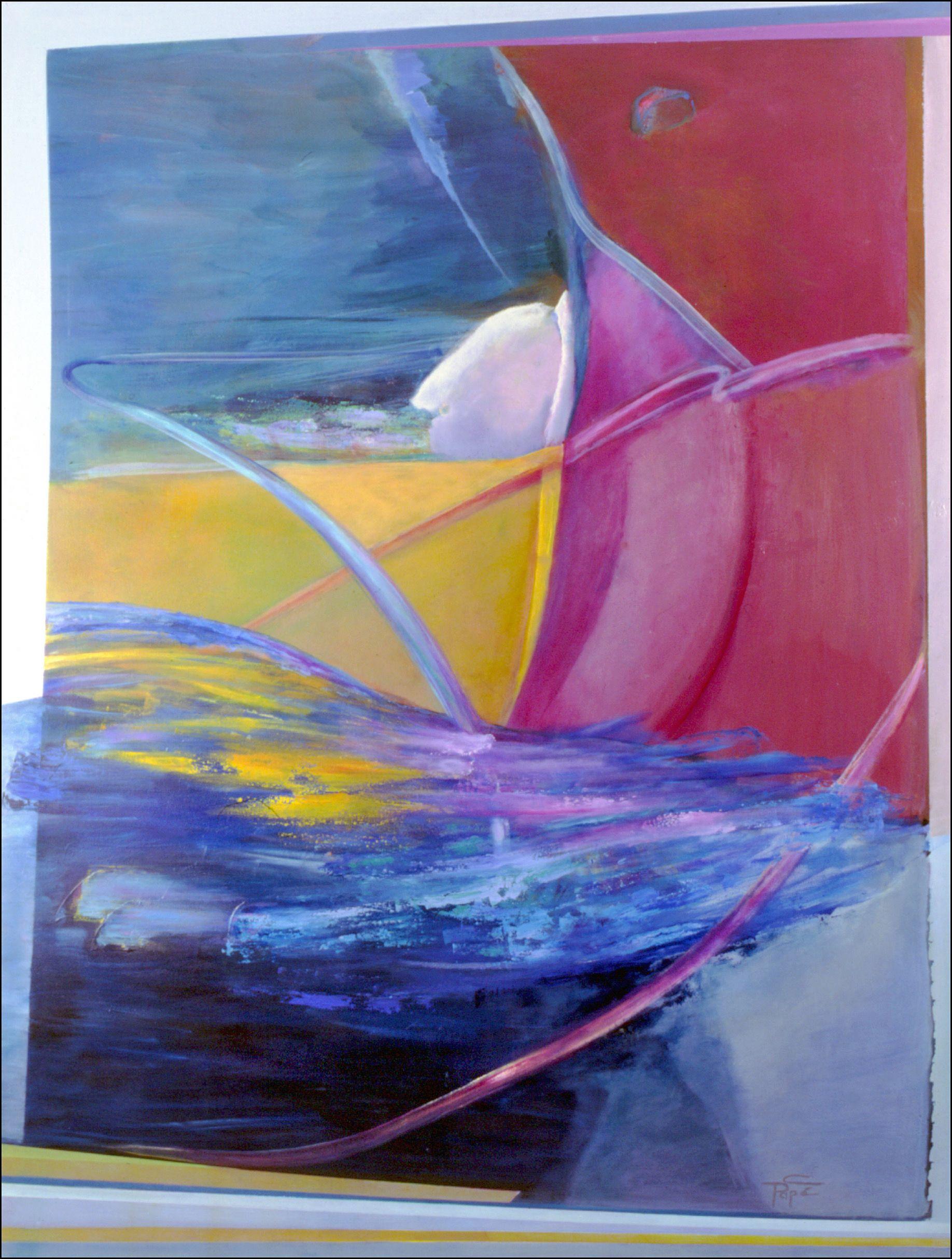 Christiane Pap├⌐ Abstract Painting - Oceanic, Painting, Acrylic on Canvas