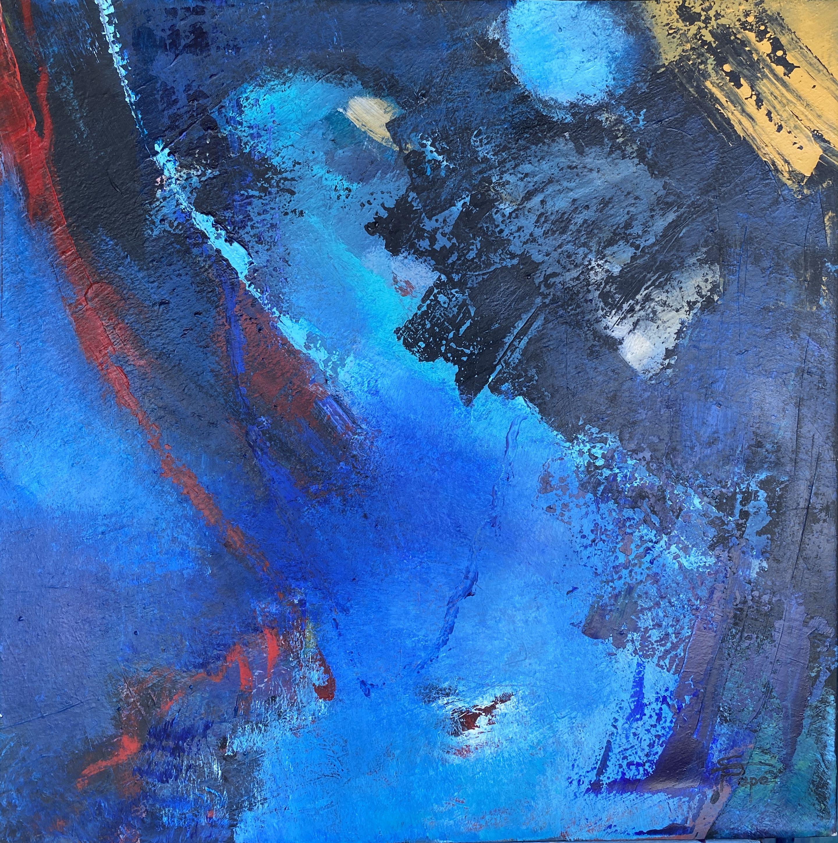 Christiane Pape Abstract Painting - Grotta Azzurra, Painting, Acrylic on Canvas