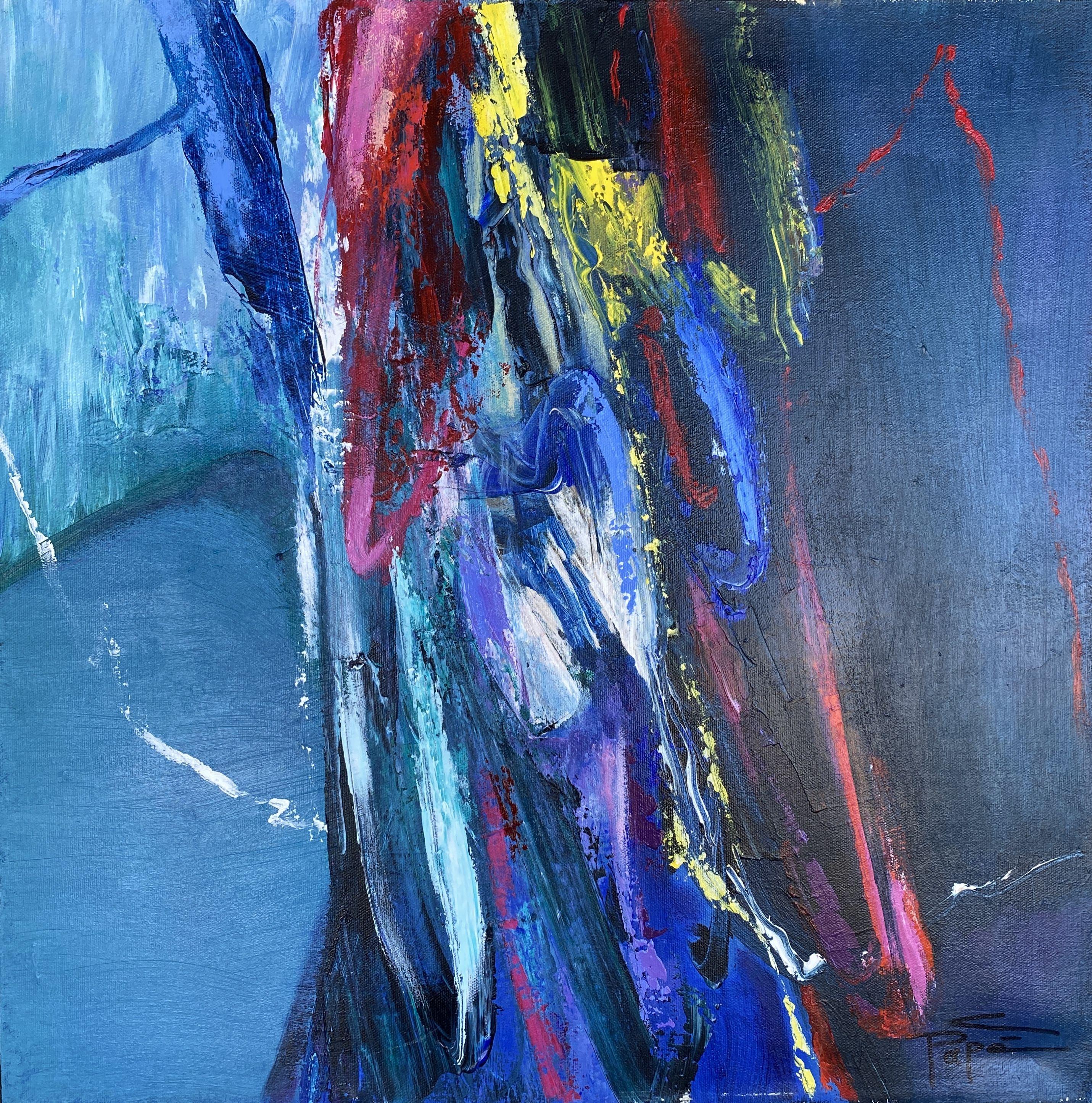 Christiane Pape Abstract Painting - La Grotta di Capril, Painting, Acrylic on Canvas