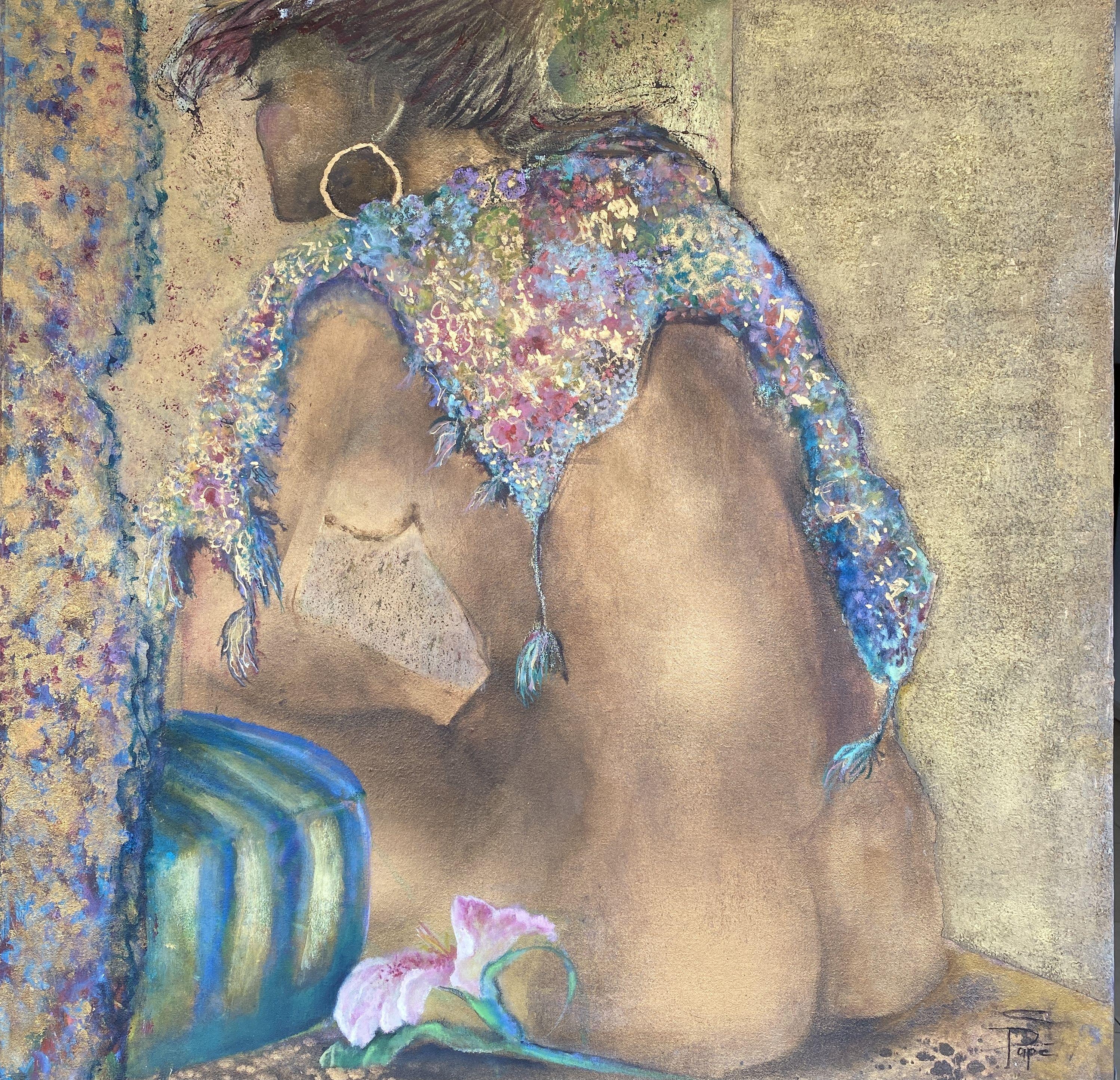 Méditation, peinture, acrylique sur toile - Painting de Christiane Pape