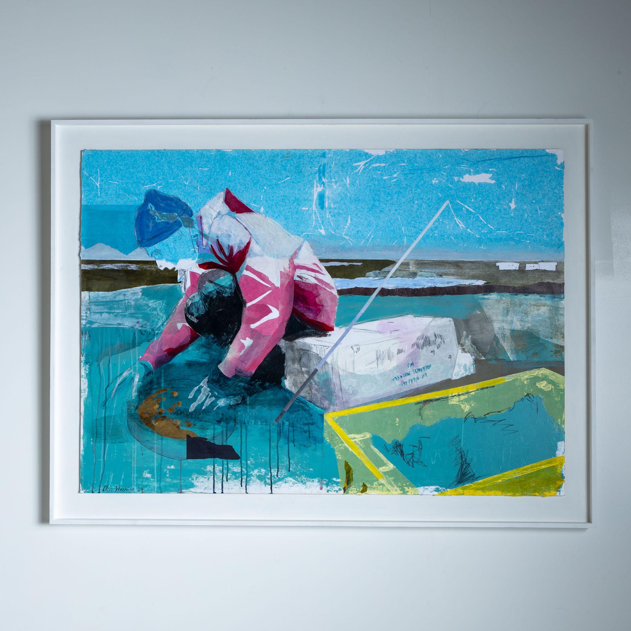 Tecnica mista su carta.

Incorniciato.

Immagine: 100 x 140 cm. 

Firmato e datato 