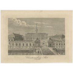 Christiansborg Slot in Copenhagen, Denmark before the Fire in 1794, c.1860