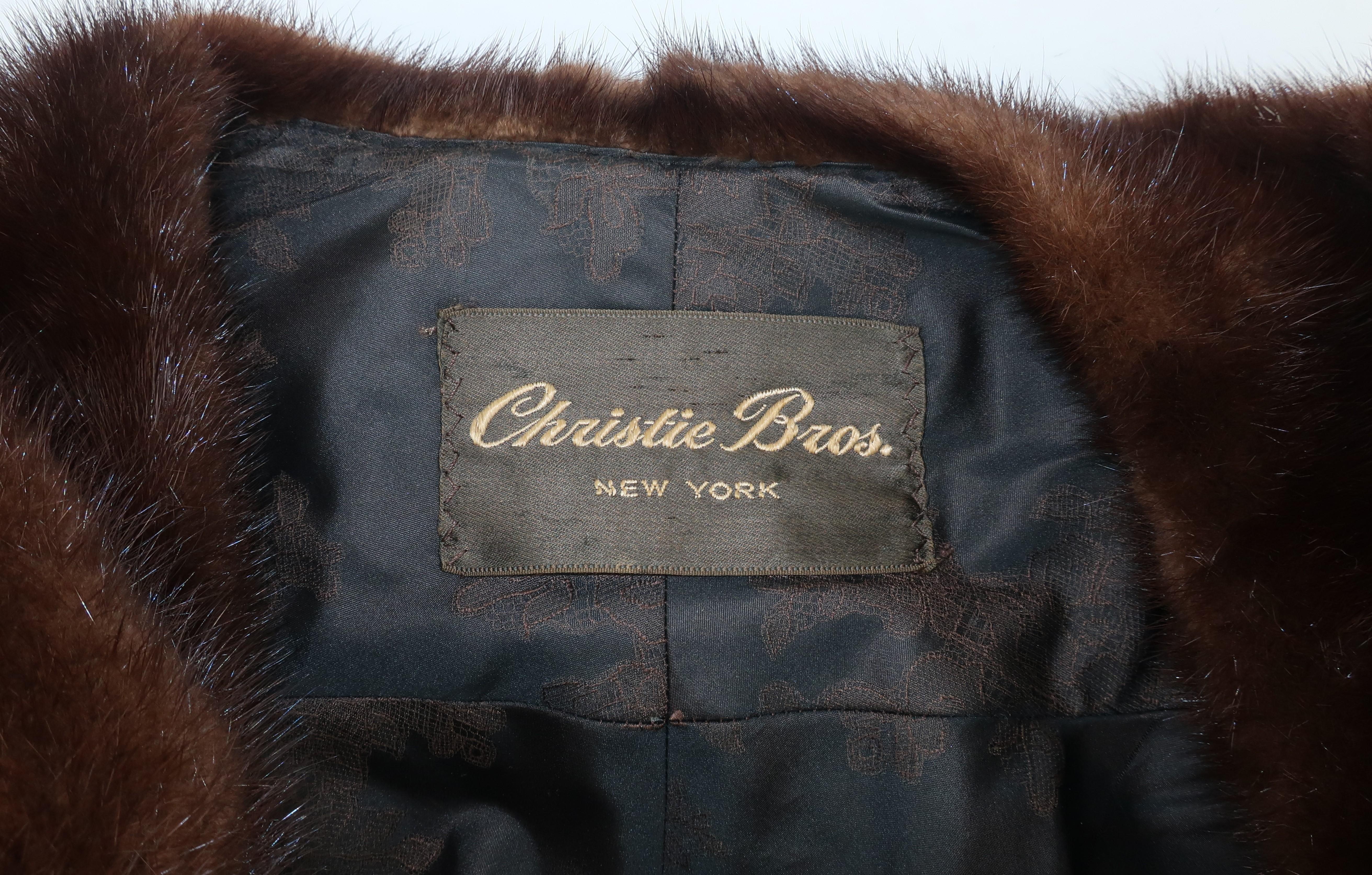 Christie Brothers New York Brown Mink Fur Coat 4