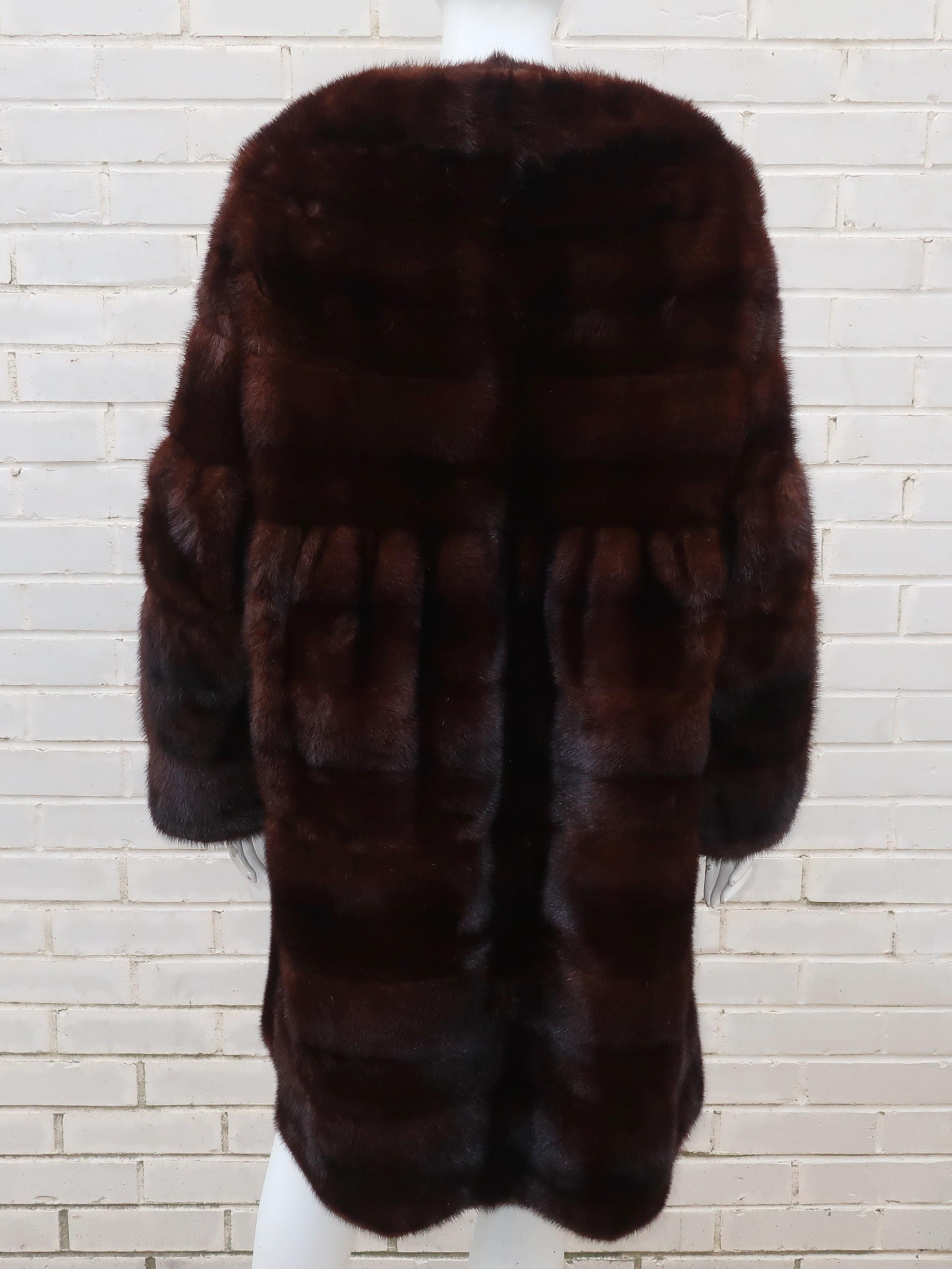 Black Christie Brothers New York Brown Mink Fur Coat