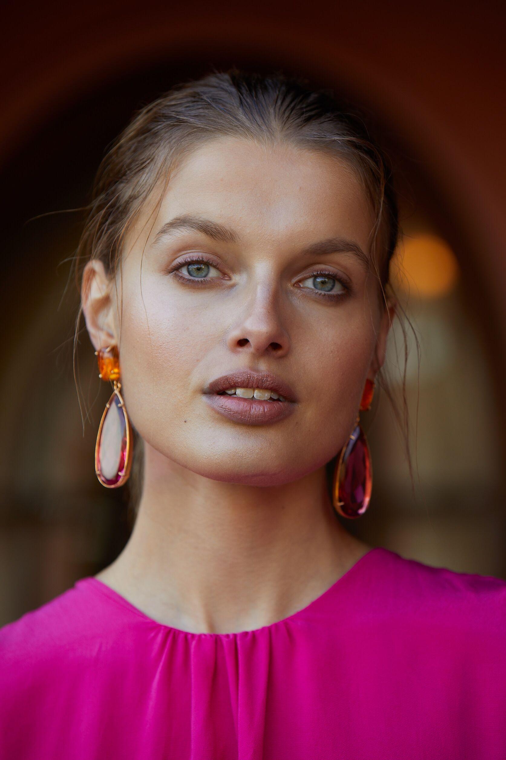 The Franca Earrings are handcrafted in Europe. Created with 24k gold-plated brass, the Franca Earrings feature with pink quartz and amber crystal. Perfect for special occasions, bridal, cocktail parties and black-tie events. 

Please note each and
