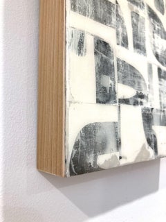 "Elements 3025" Composizione astratta a strati in tecnica mista su pannello di betulla baltica