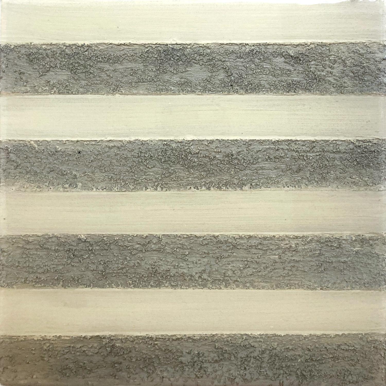 Composition abstraite en couches de médias mixtes sur panneau de bouleau baltique "Elements 3066"