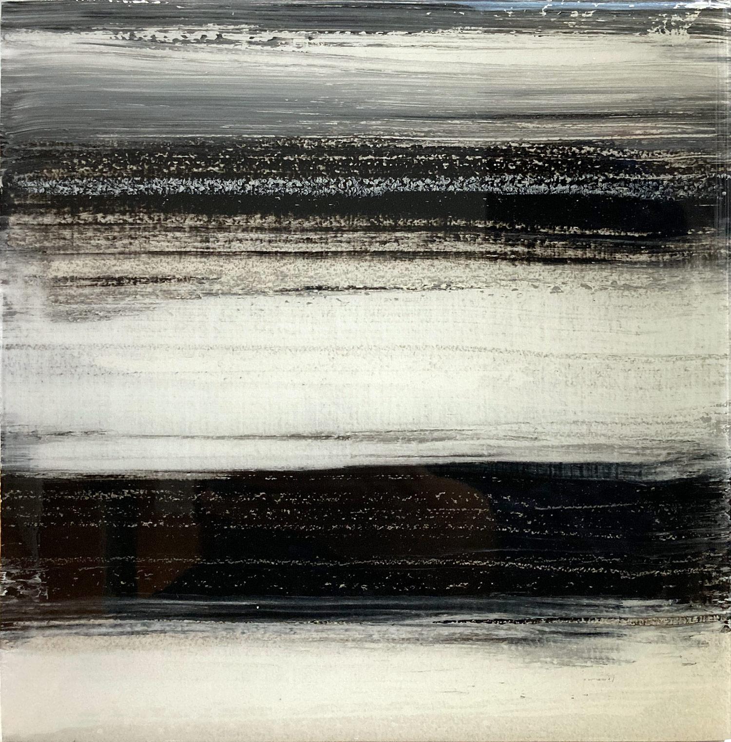Composition abstraite en couches de médias mixtes sur panneau de bouleau baltique "Elements 3071"