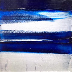 "Elements 3083" Abstract Mixed Media Layered Composition on Baltic Birch Panel