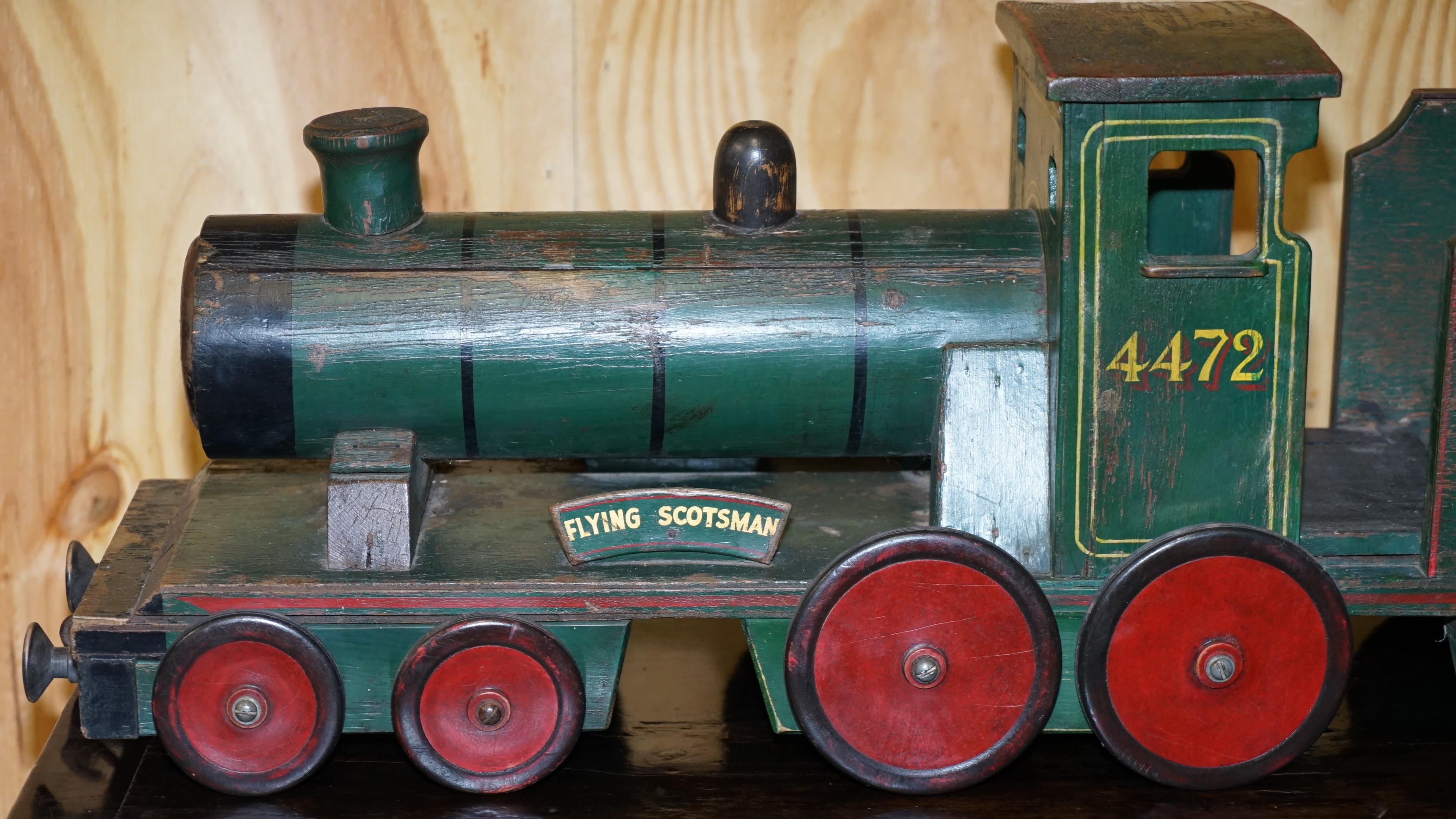 Christie's 1910 Scratch Built Child's Pull Along Flying Scotsman Lner 4472 Train For Sale 8