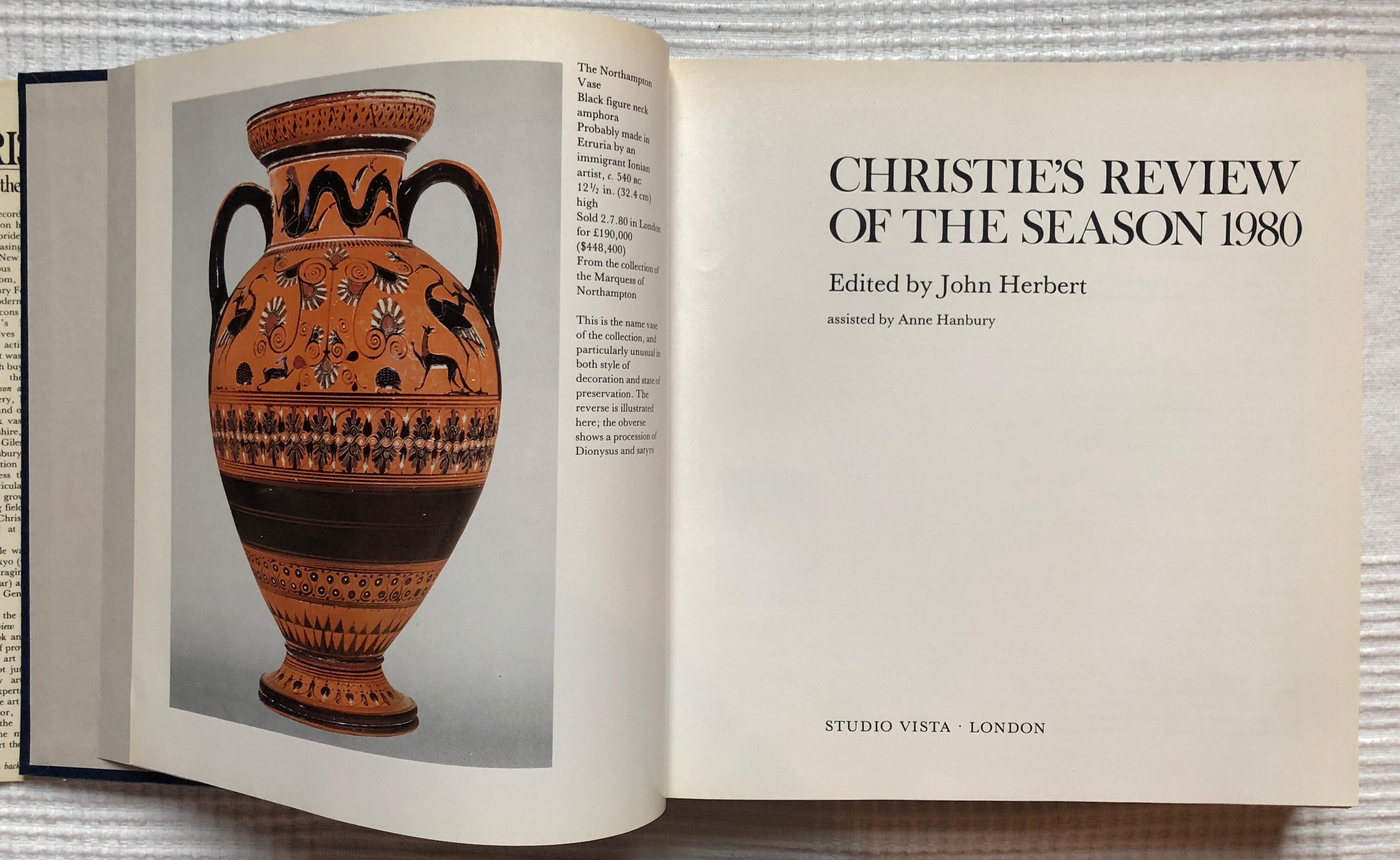 Christie's Auction House Review of the Season 1980, Studio Vista, London In Good Condition In Sofia, BG