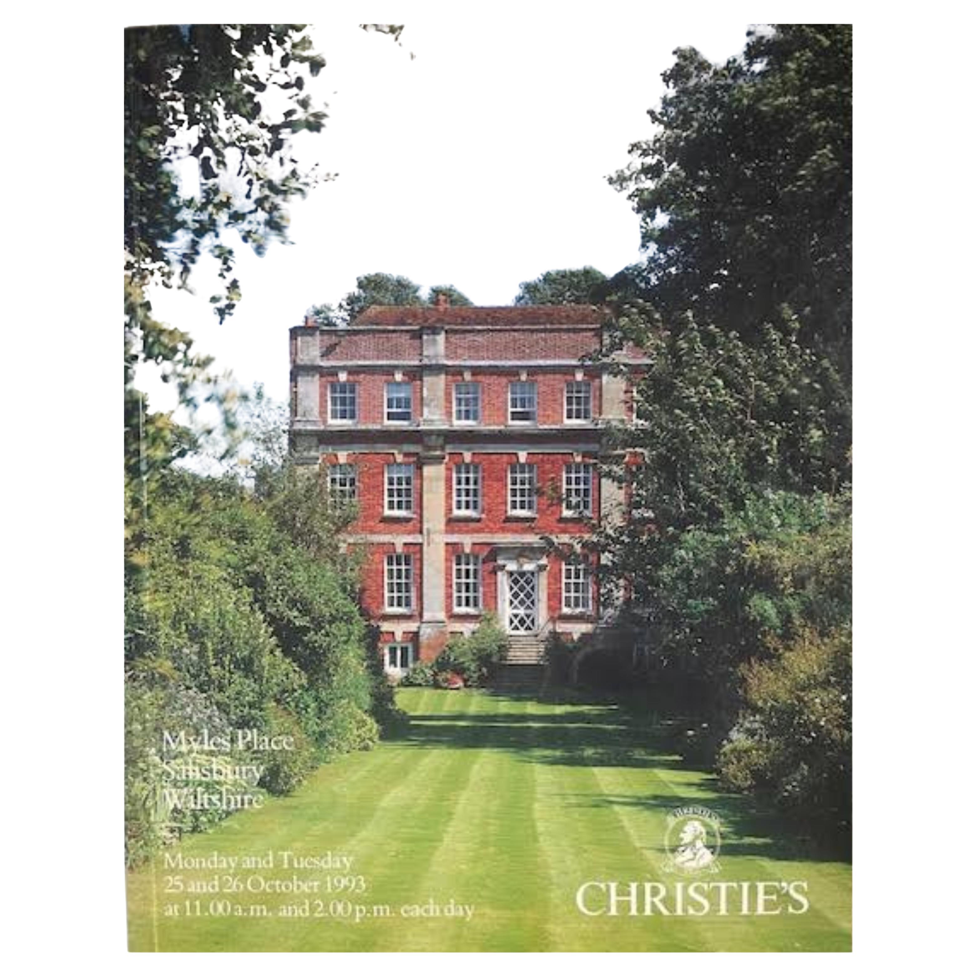Christies Catalogue Myles Place Salisbury Wiltshire For Sale