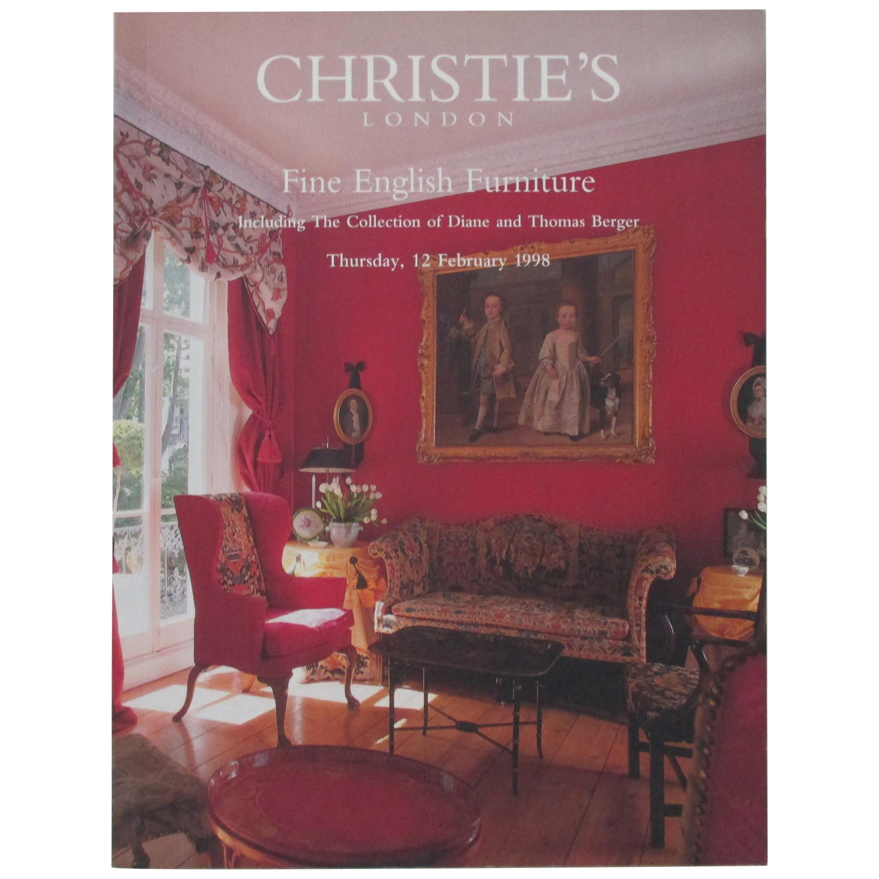 Christie's Fine English Furniture with The Collection of Diane and Thomas Berger