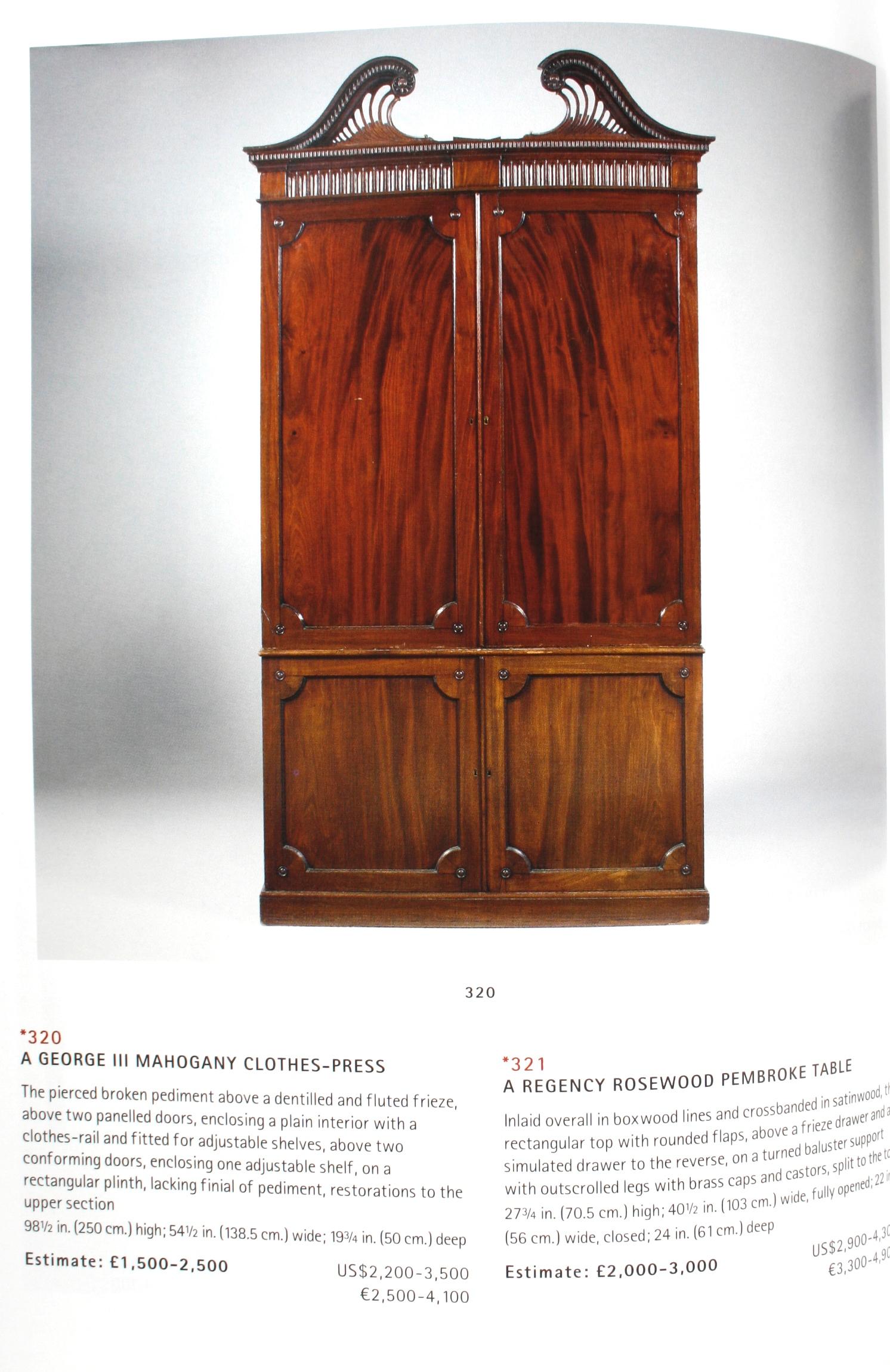 Christie's, wichtige englische Möbel und Wandteppiche, Inhalt Petit Fleur d'Eau im Angebot 14
