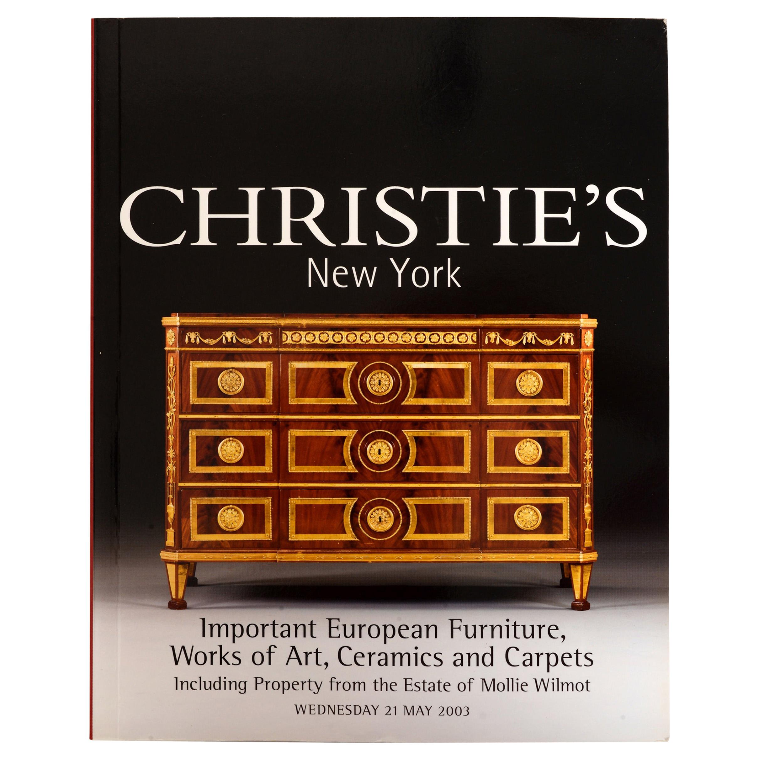 Christie's Important European Furniture, Property from Moillie Wilmot, 1st Ed