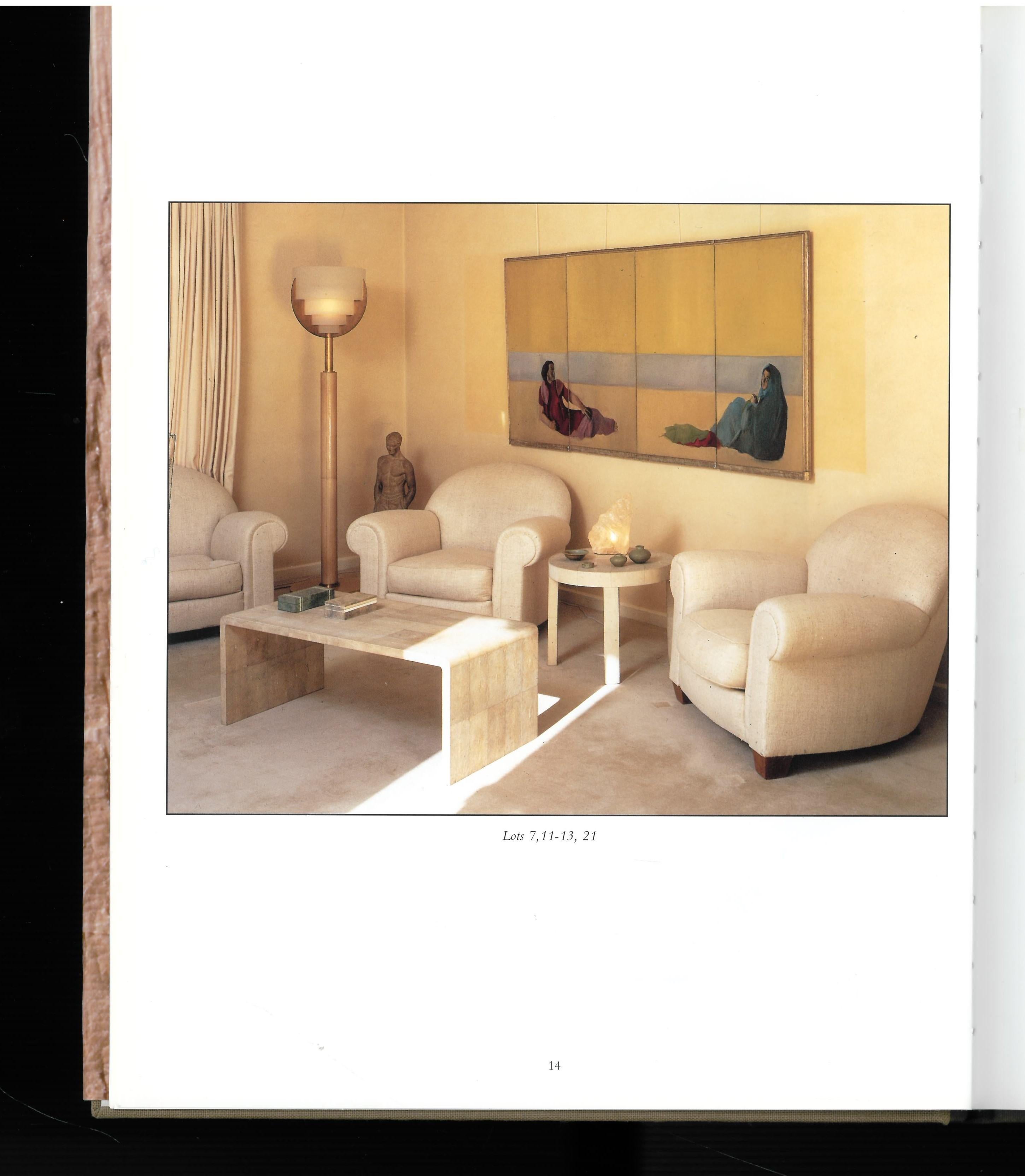 This is a hard backed sale catalogue with the original dust jacket, in good condition, which was produced by Christies for the sale of an important collection of furniture by some of the 20th centuries leading designers and including at its heart