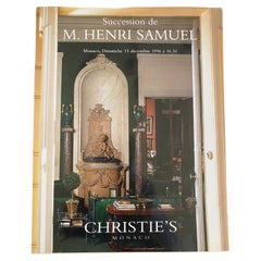 Antique Christie's Monaco Succession de M. Henri Samuel December 15, 1996