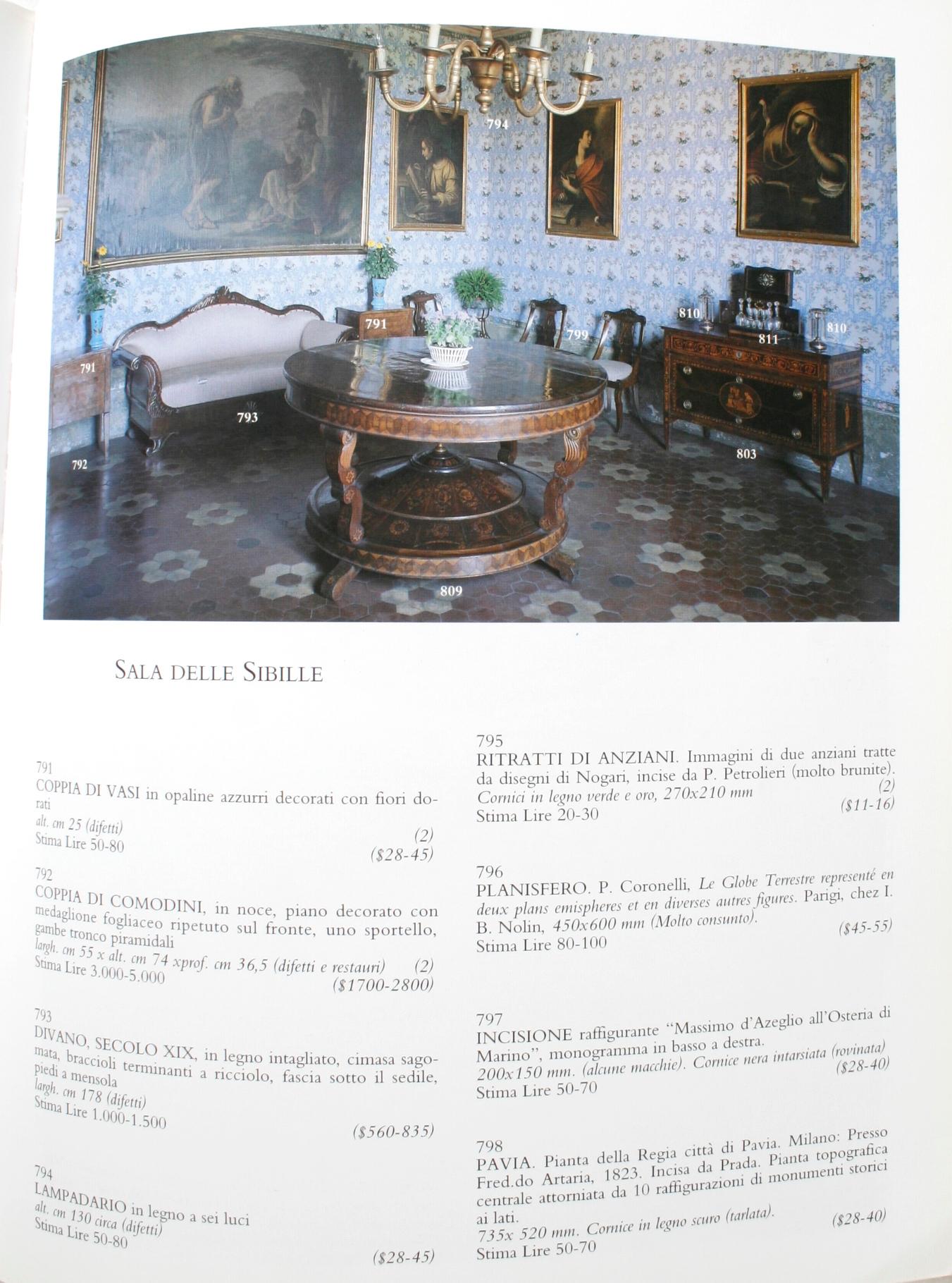 Christie's: Palazzo Dal Pozzo Arredi e Dipinti Dalla, September 1998 For Sale 4