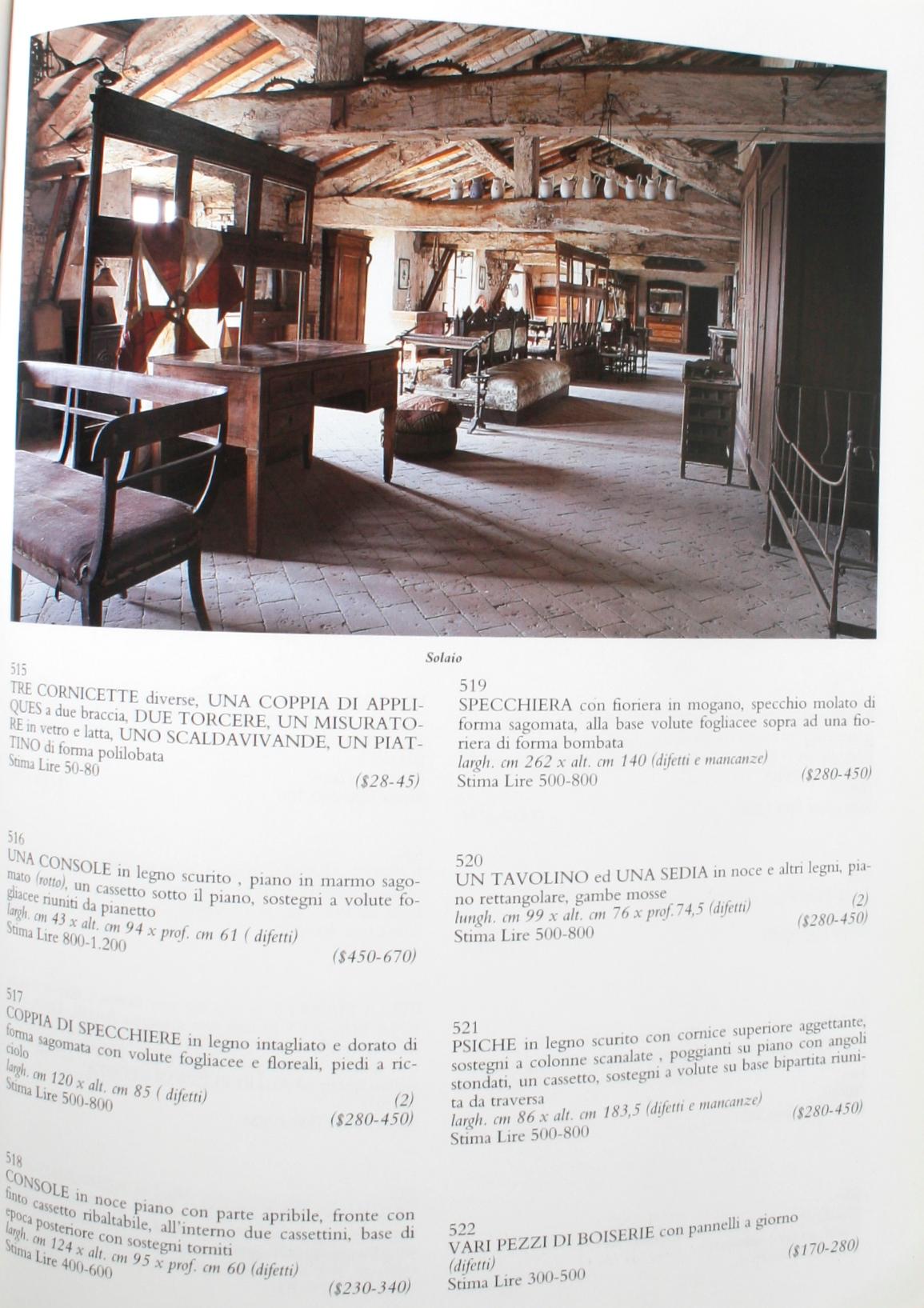 Christie's: Palazzo Dal Pozzo Arredi e Dipinti Dalla, September 1998 For Sale 7