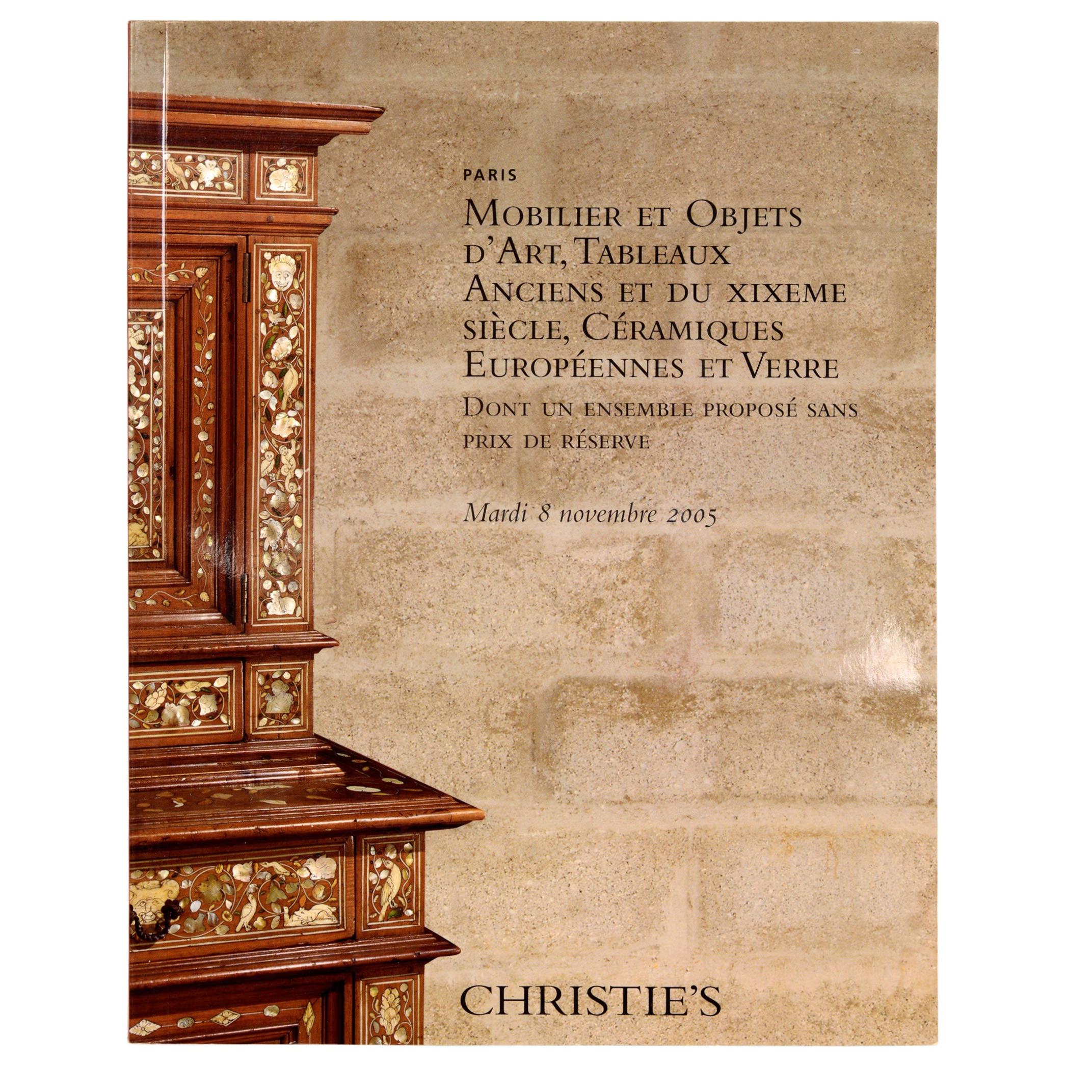 Christie's Paris Mobilier et Objets d'Art 8 Novembre 2005 im Angebot