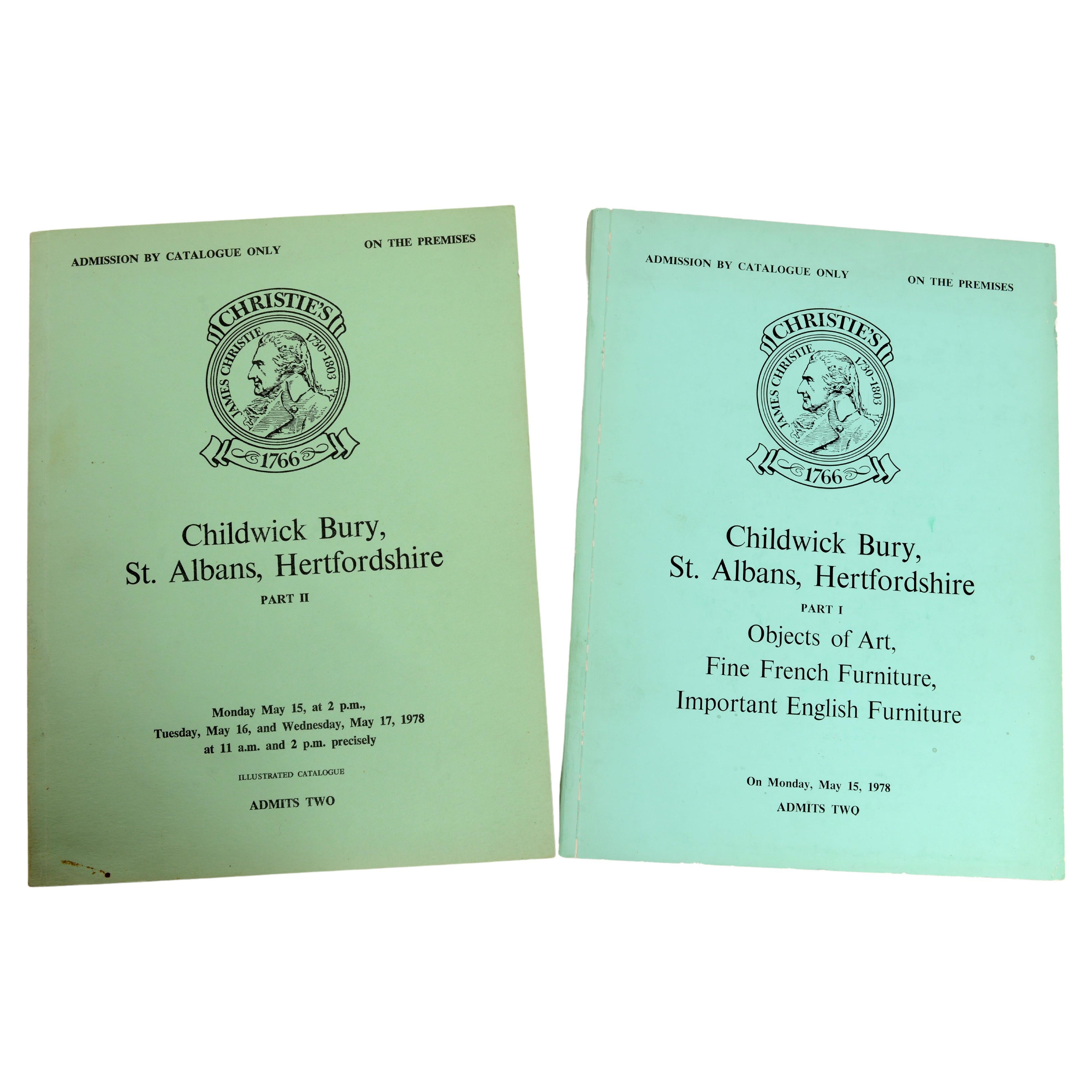 Christie''s Part I & II, Childwick Bury, Objets, Meubles franais et anglais