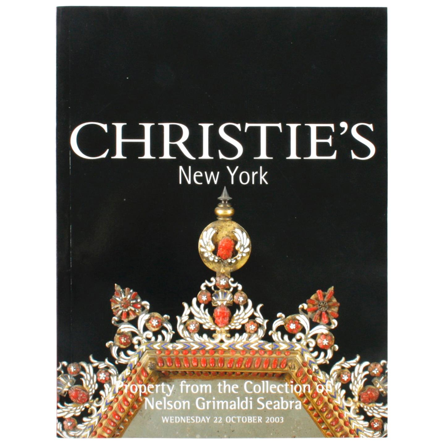 Christie's, Property from the Collection of Nelson Grimaldi Seabra, October 2003 For Sale