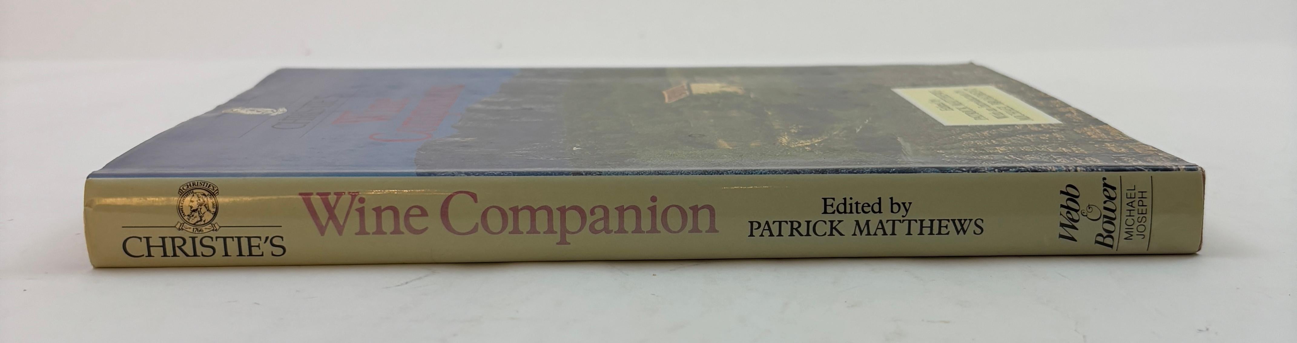 Christie's Wine Companion by Matthews, Patrick. Published by Salem House. Topsfield 1967.
Illustrated in black, white and color. Important reference work. Fine copy in fine dust jacket.
Title: Christie's Wine Companion.
Publisher: Salem House.,