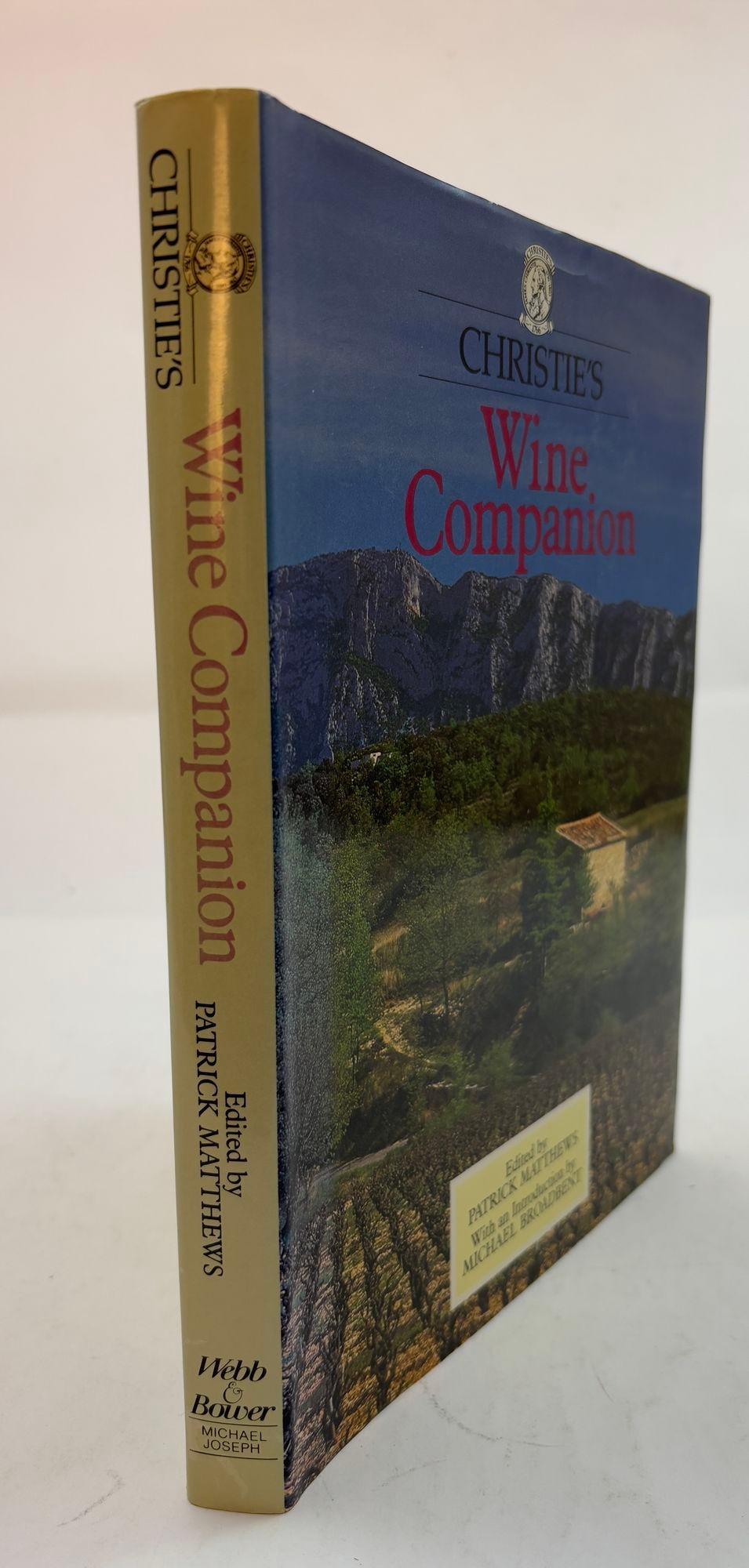 American Christie's Wine Companion Hardcover by Patrick Matthews 1967 1st Ed. For Sale