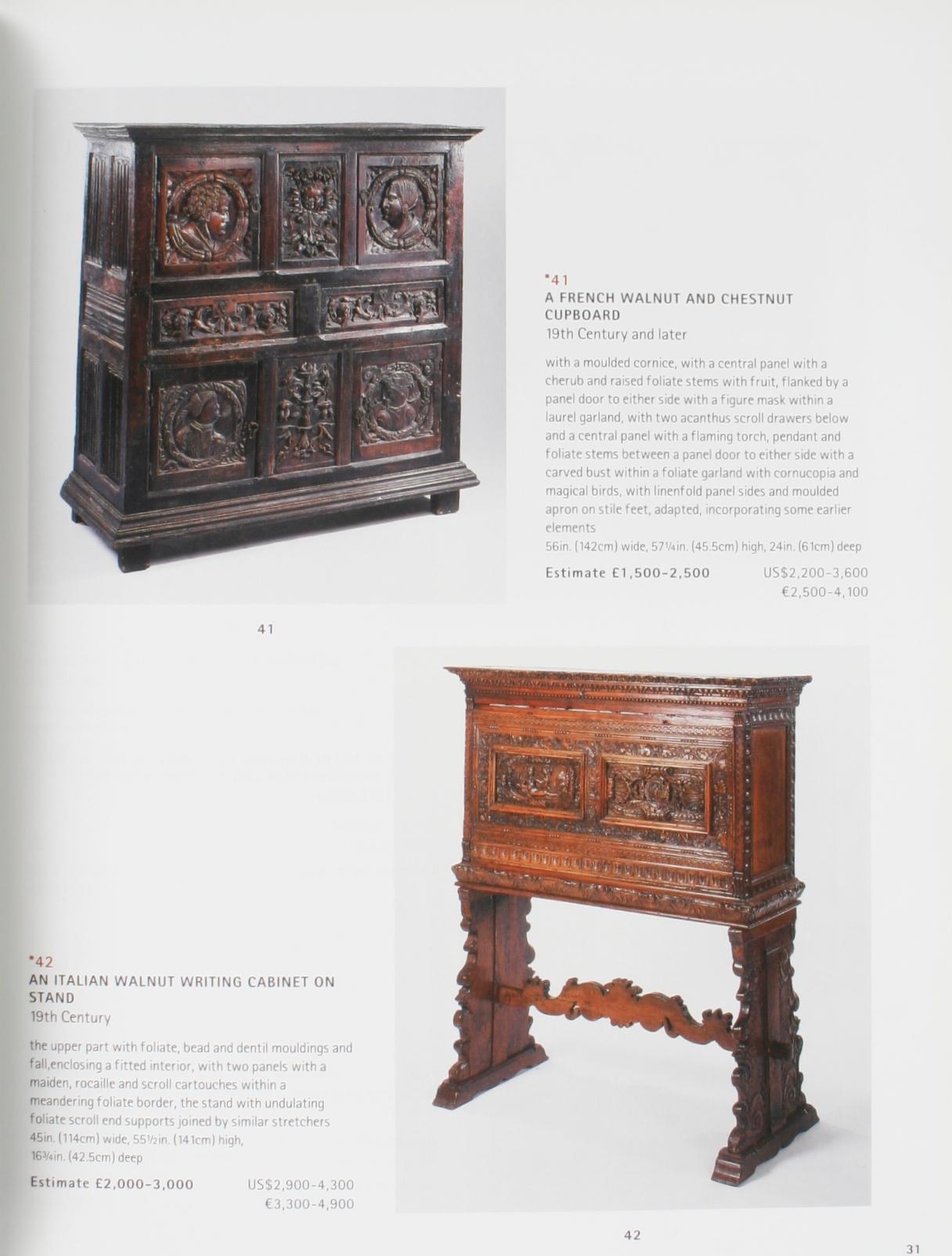 Contemporary Christie's Works of Art Form Chateau Les Tours De Lenvège Auction Catalog 4/2002