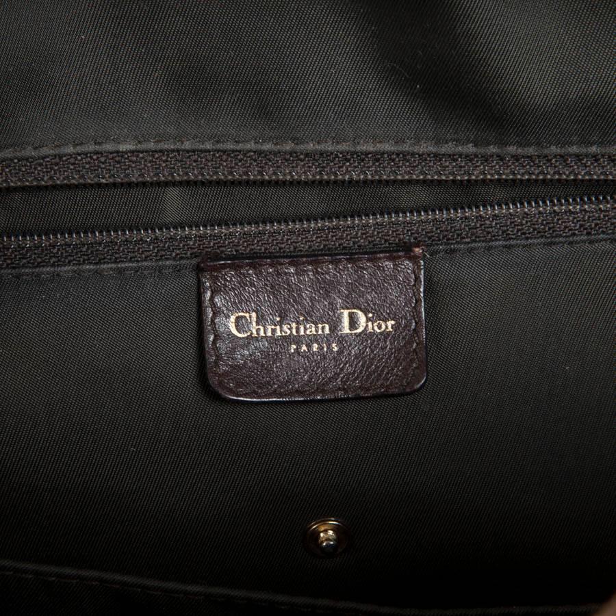 CHRISTIN DIOR 'Saddle Bowling' Bag in Aged Patinated Beige and Brown Leather 1