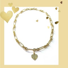 Christina Addison Pendentif breloque cœur bordé d'or 18 carats avec diamants