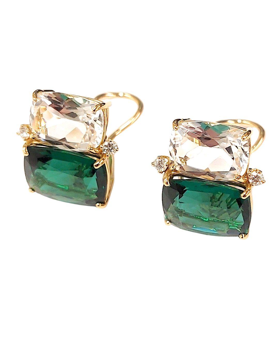 Christina Addison bespoke Rope Twist Border Earrings with Green Quartz For Sale 5