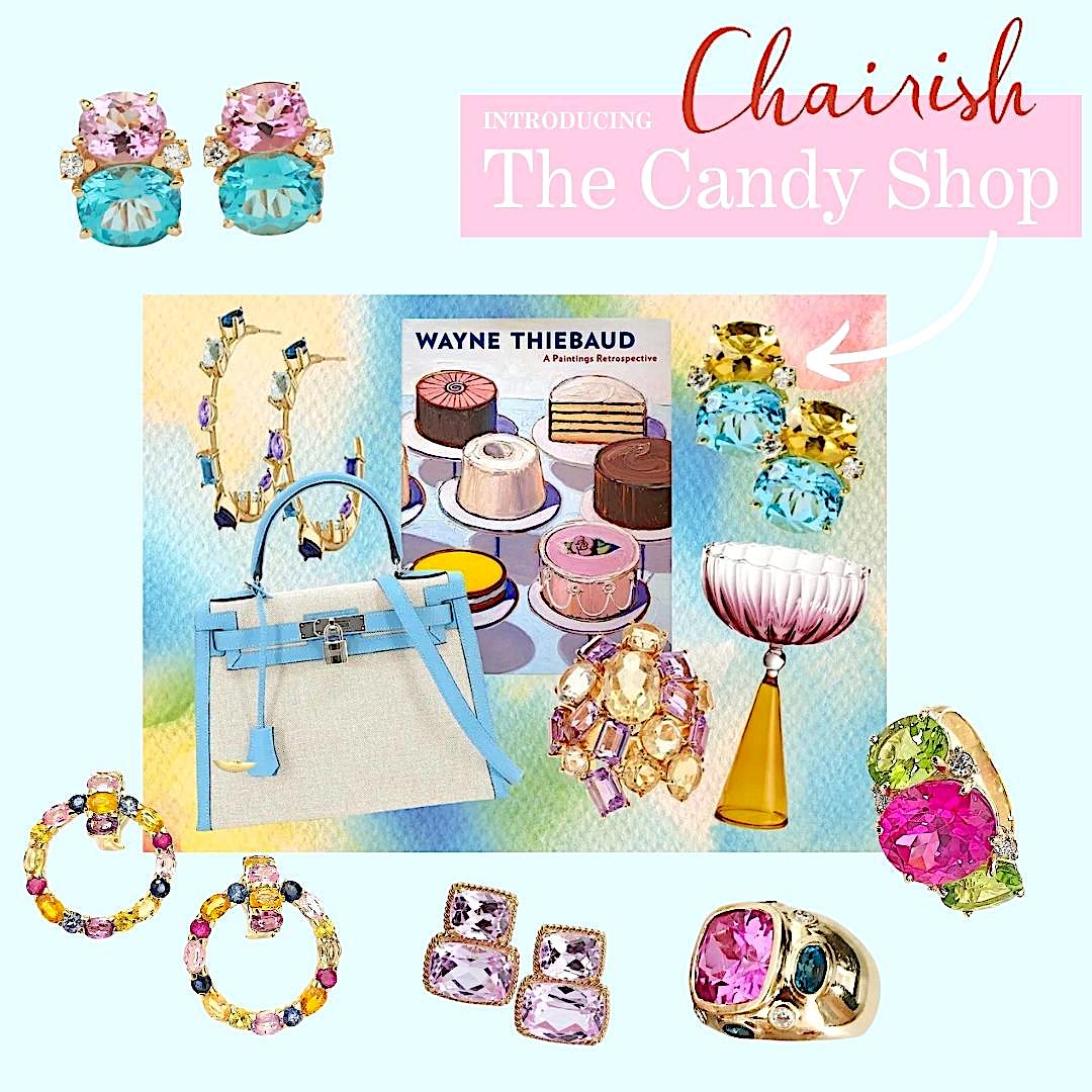 Christina Addison Elegant Multi Shaped Blue Topaz Link Chain For Sale 12