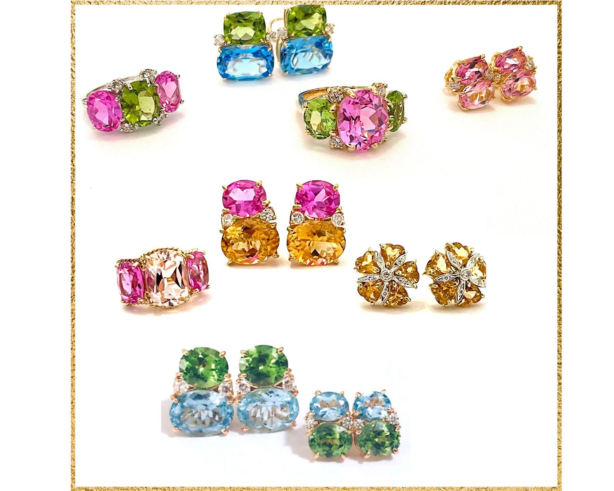Christina Addison Bague en or jaune avec zircon et mini émeraude en vente 11